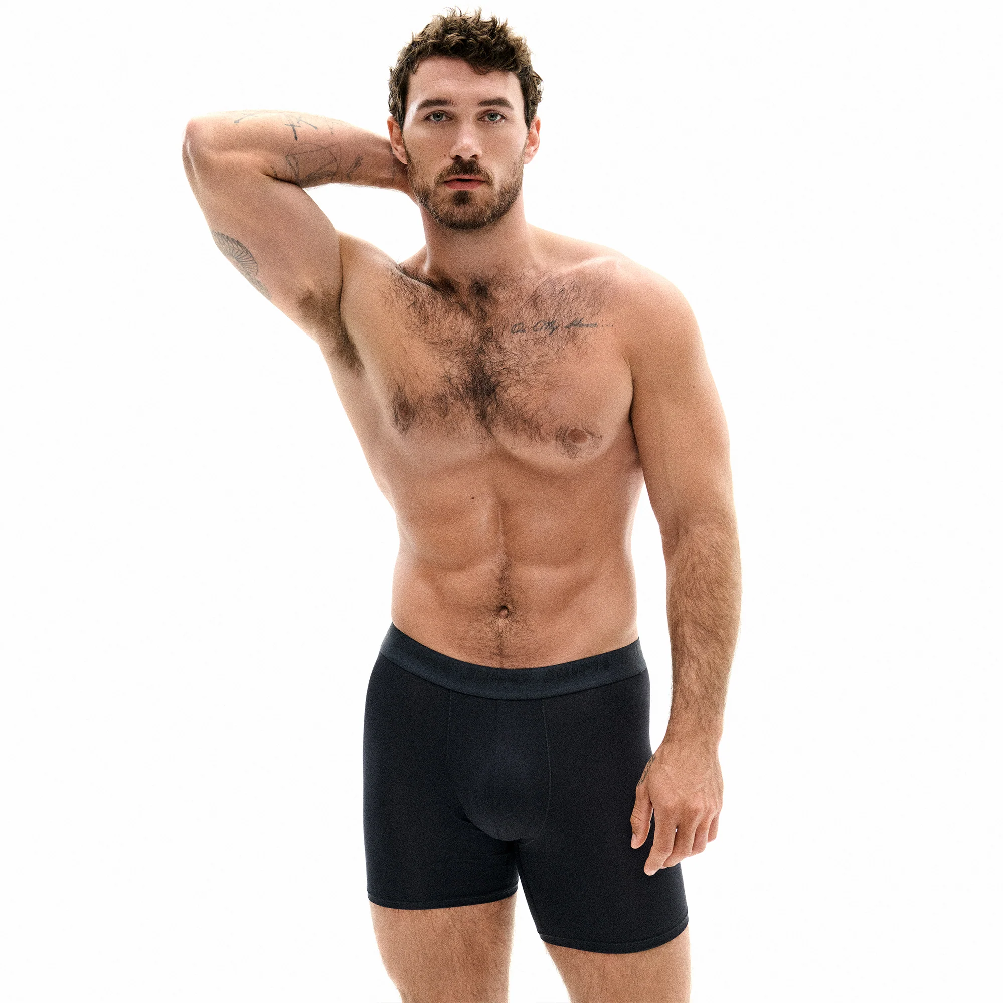 SKIMS STRETCH MENS 5" BOXER BRIEF | OBSIDIAN - Image 6