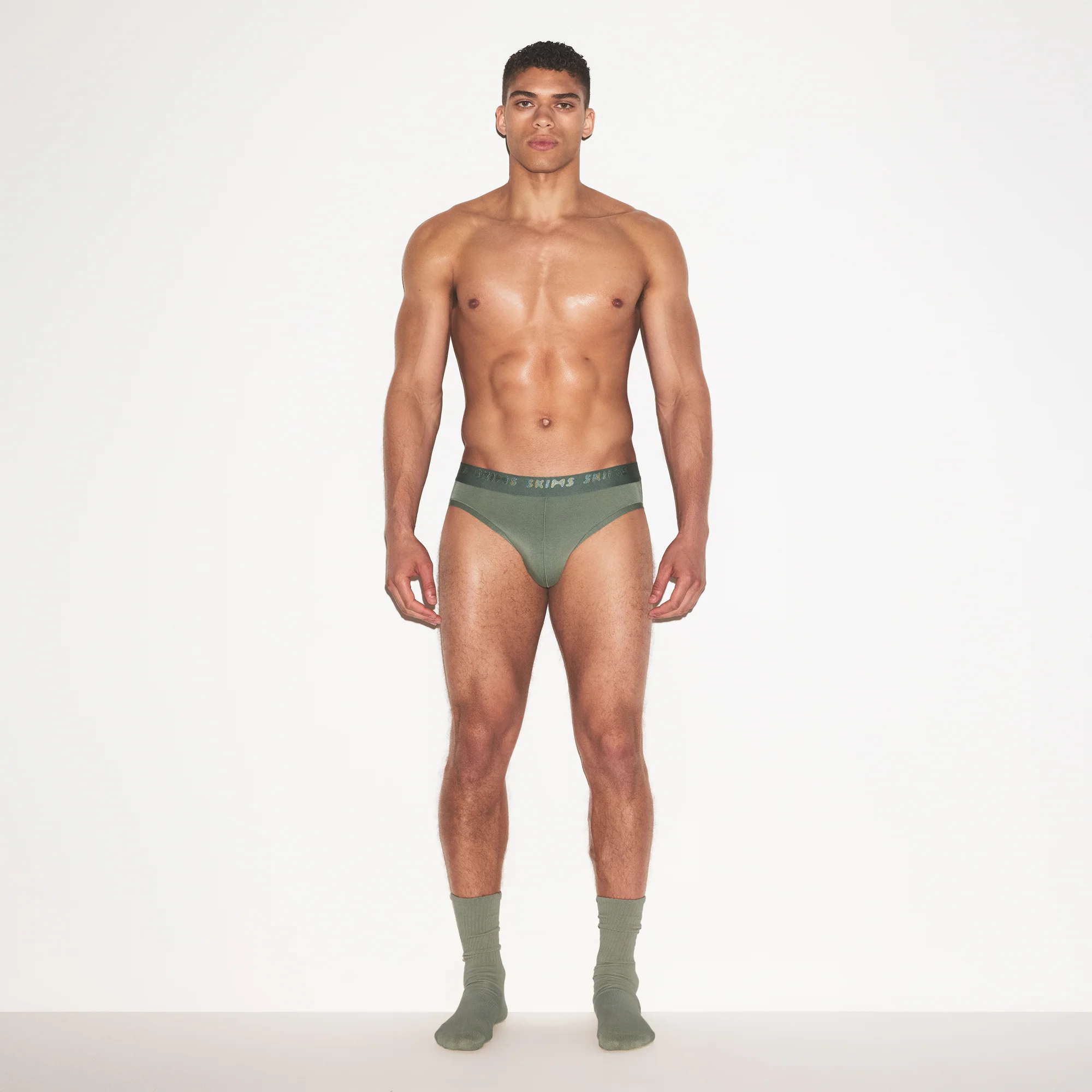 SKIMS STRETCH MENS BRIEF 3-PACK | LAUREL MULTI - Image 2