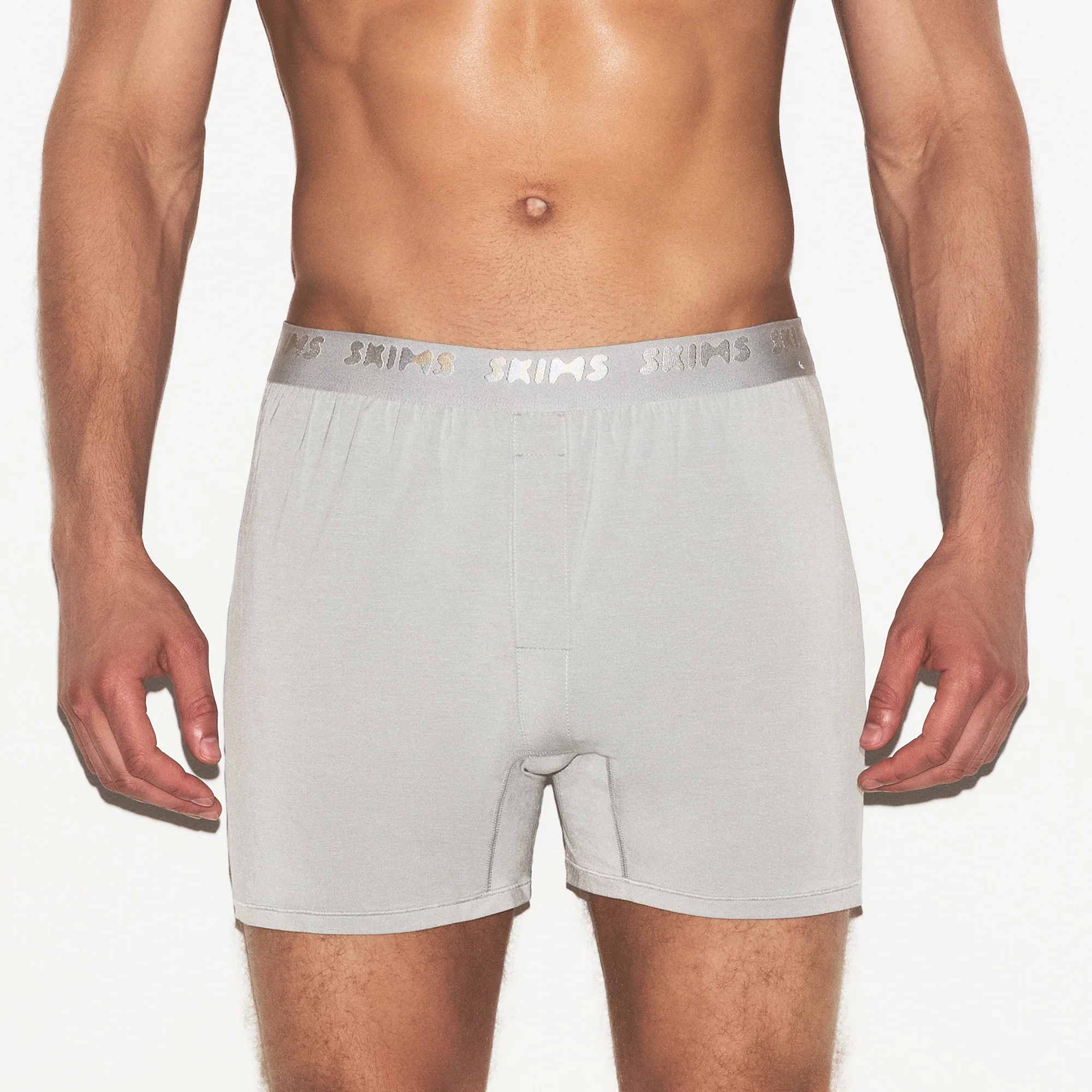 SKIMS STRETCH MENS KNIT BOXER 3-PACK | GUNMETAL MULTI - Image 6
