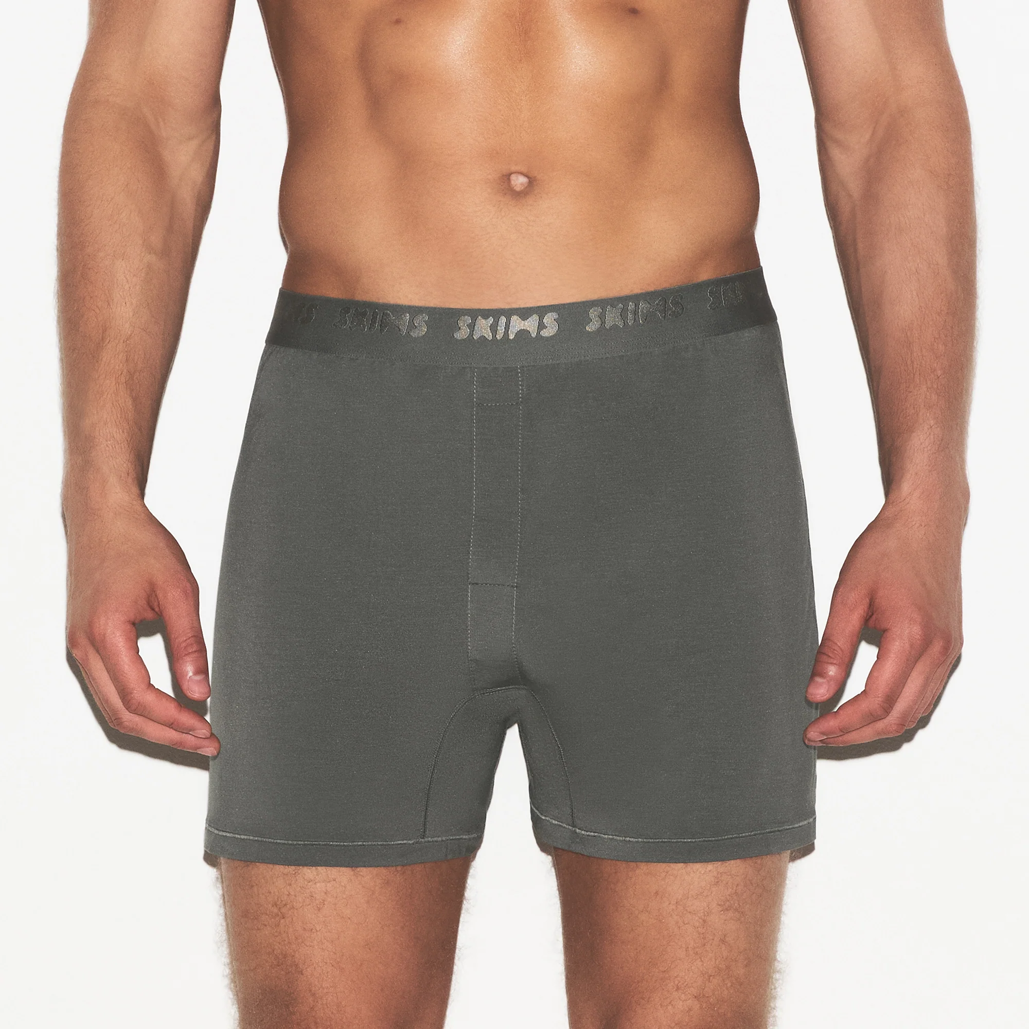 SKIMS STRETCH MENS KNIT BOXER 3-PACK | GUNMETAL MULTI - Image 7