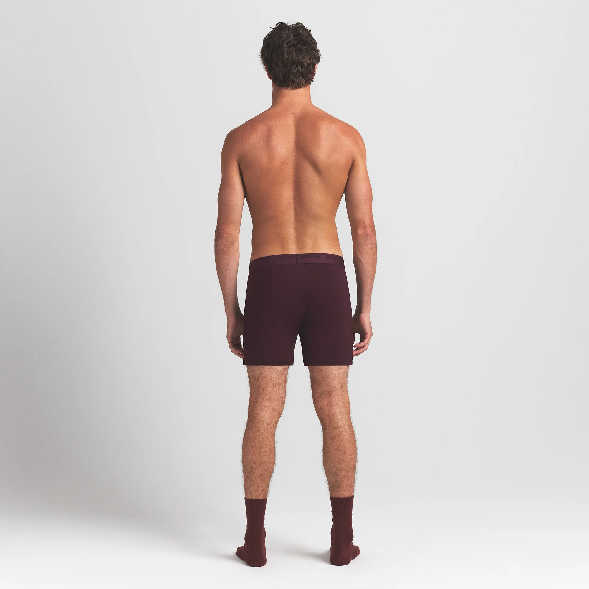 SKIMS STRETCH MENS KNIT BOXER | CURRANT - Image 4
