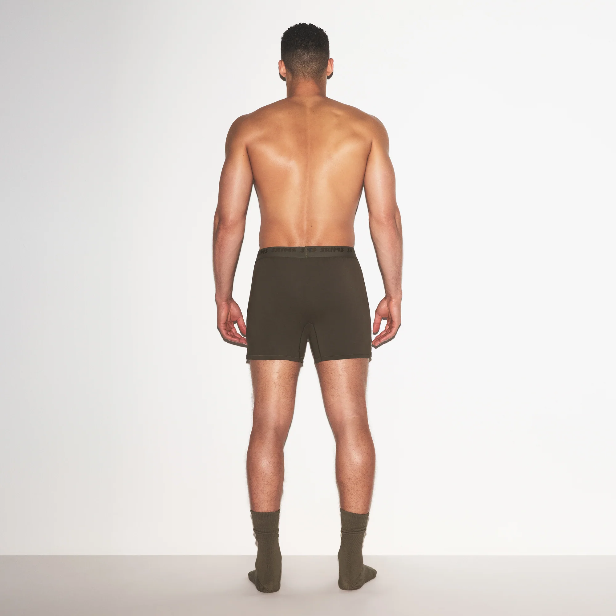 SKIMS STRETCH MENS KNIT BOXER | LODEN - Image 3