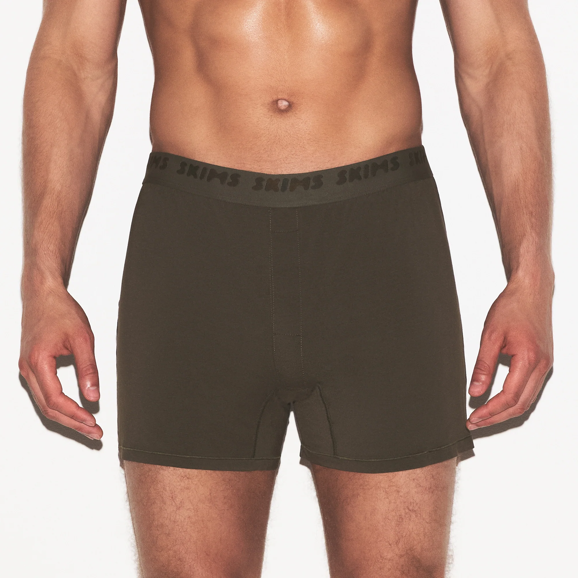 SKIMS STRETCH MENS KNIT BOXER | LODEN - Image 4
