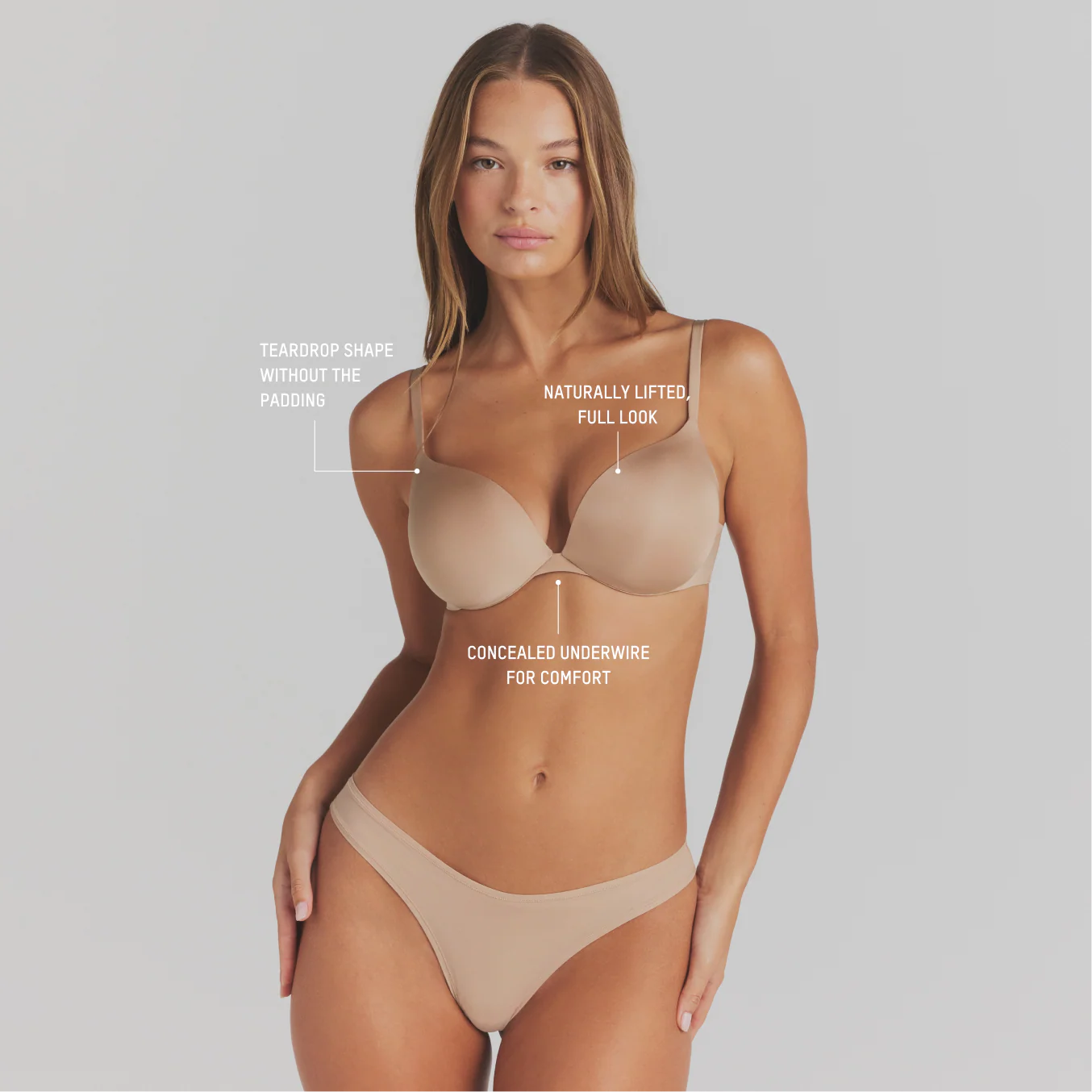 SKIMS ULTIMATE TEARDROP T-SHIRT BRA | CLAY - Image 3