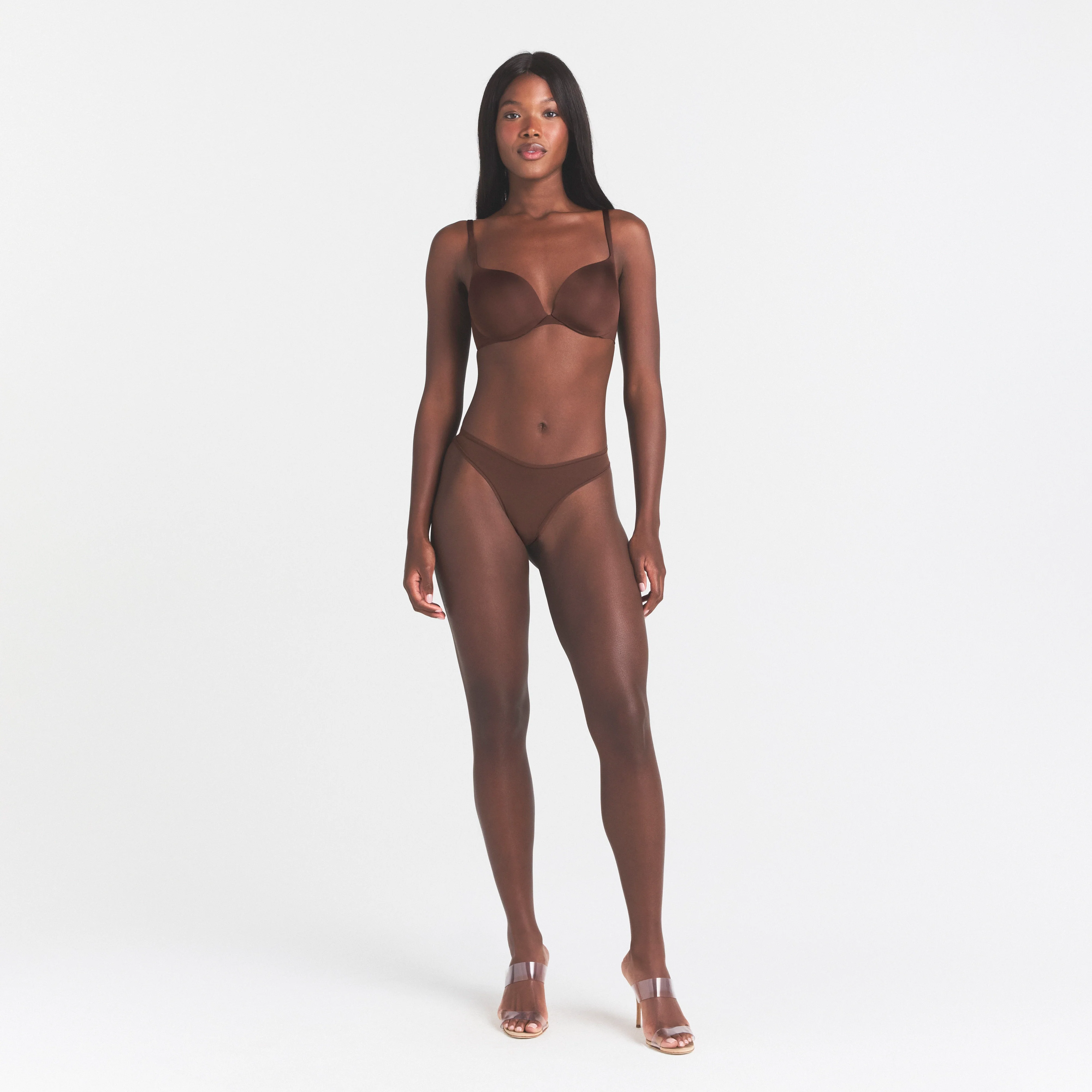 SKIMS ULTIMATE TEARDROP T-SHIRT BRA | COCOA - Image 4