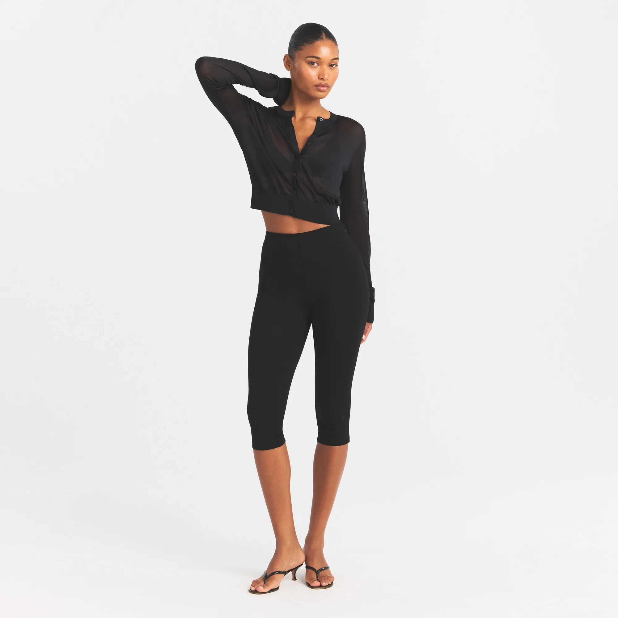 SLINKY KNIT CARDIGAN | OBSIDIAN - Image 2