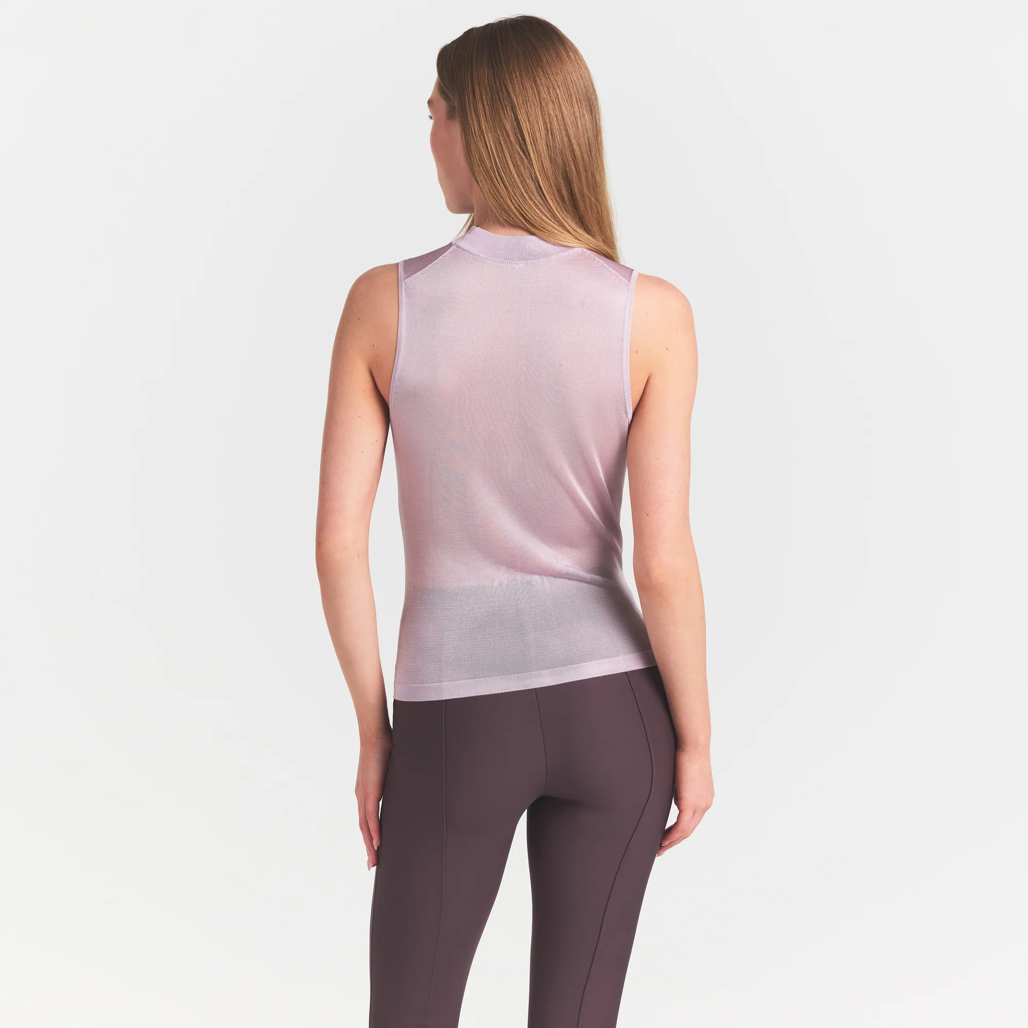 SLINKY KNIT MOCK NECK TANK | IRIS MICA - Image 4