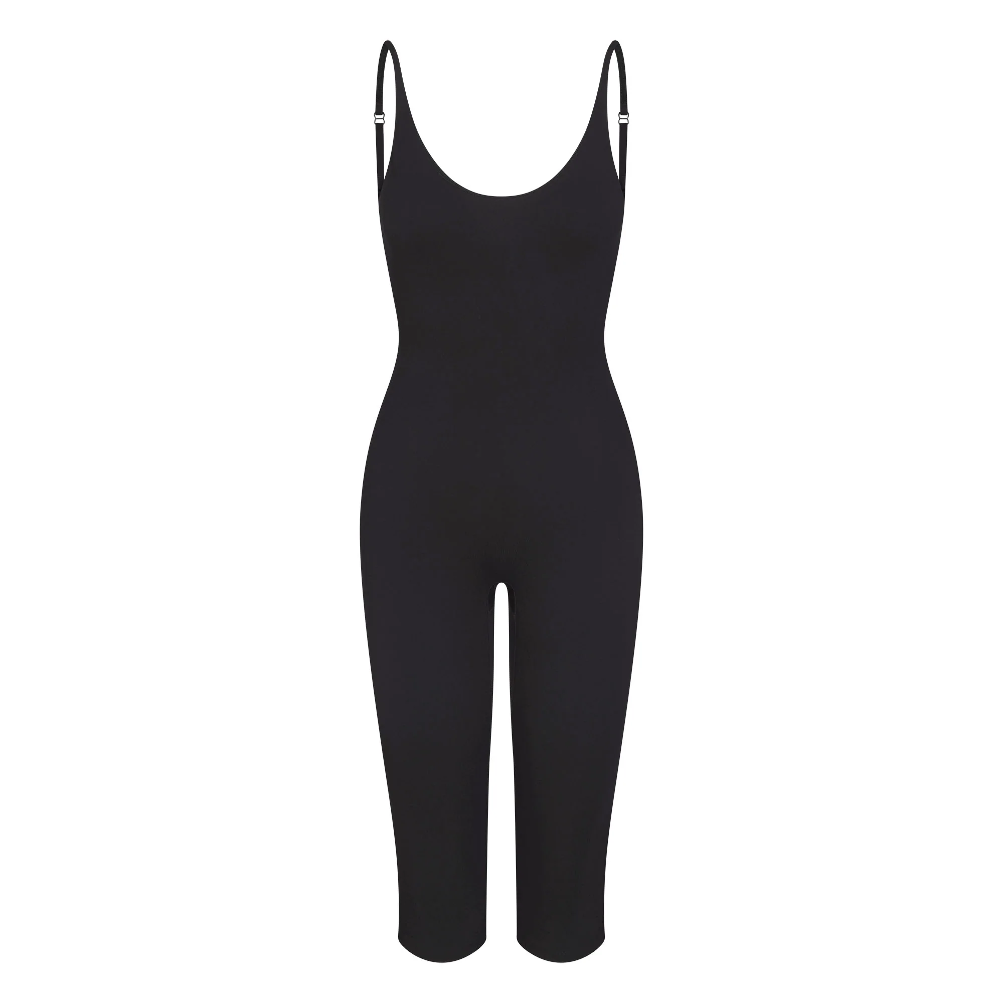 SMOOTH LAYERS CAPRI CATSUIT | OBSIDIAN
