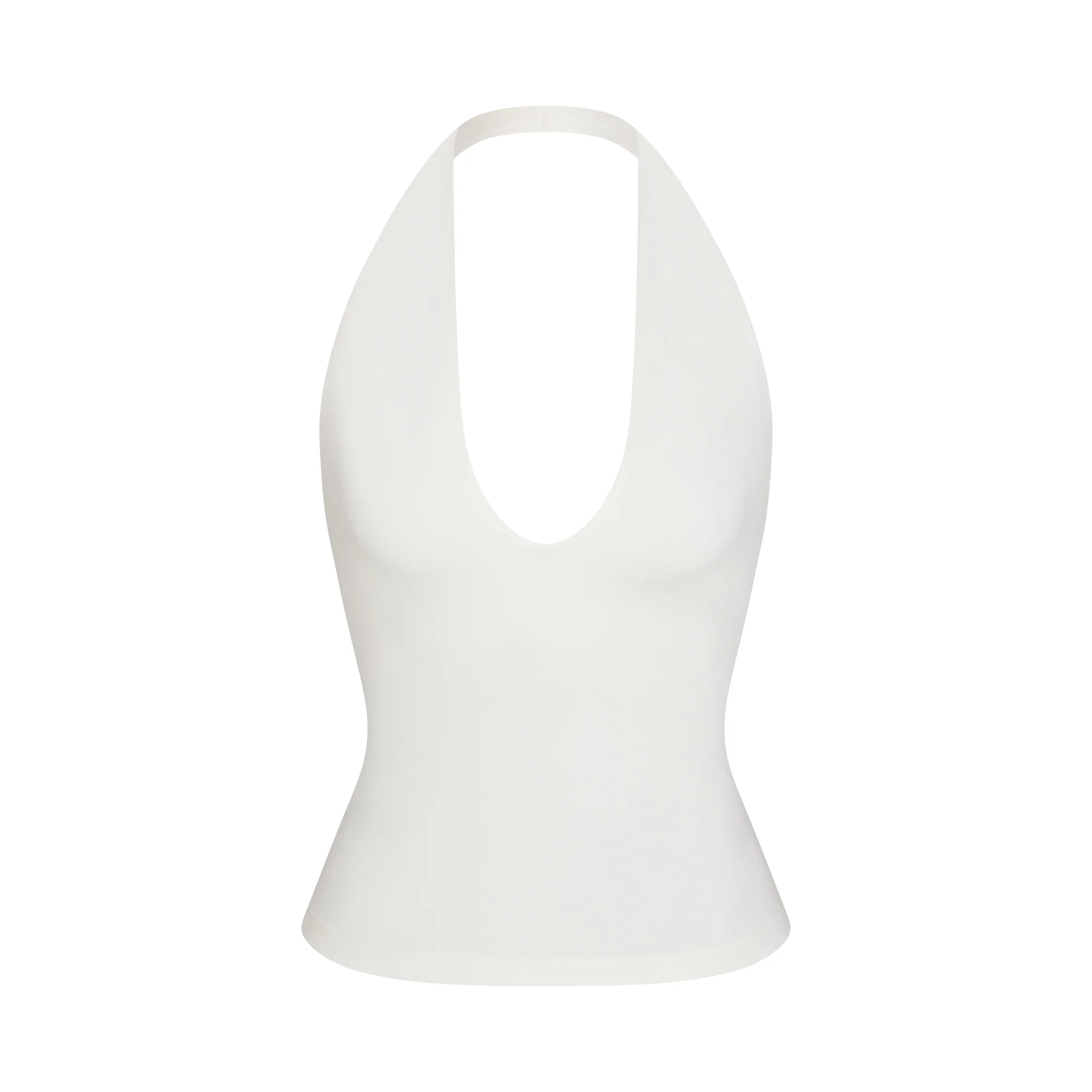 SMOOTH LAYERS HALTER TOP | EGRET