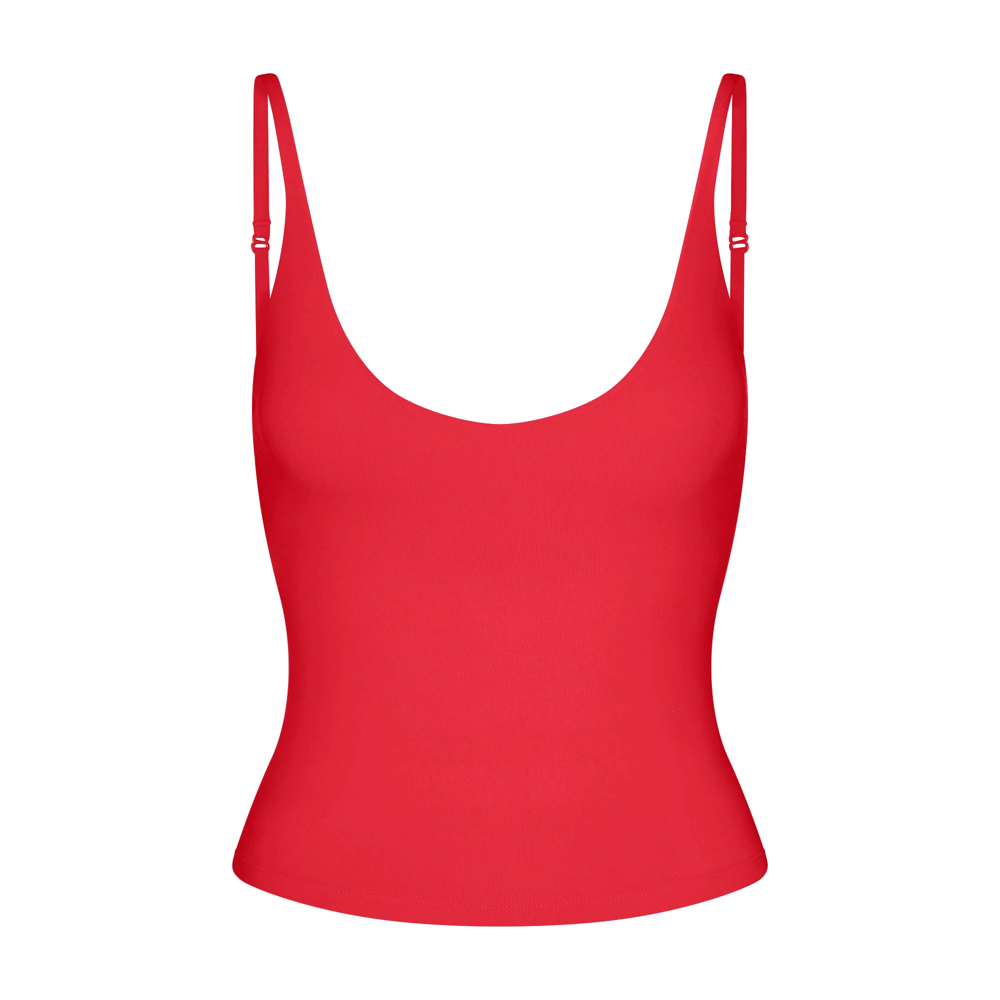 SMOOTH LAYERS SCOOP NECK CAMI | CARMINE