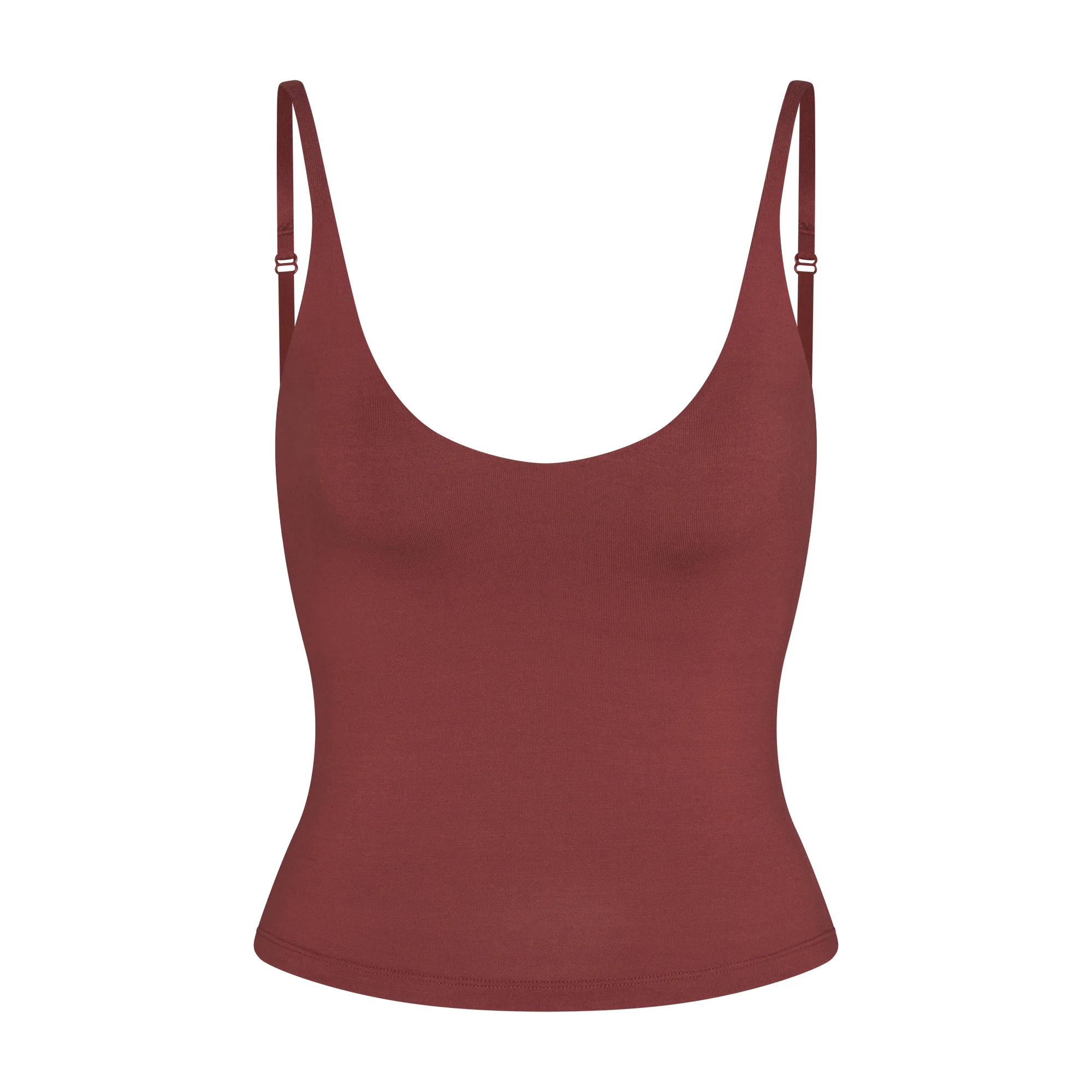 SMOOTH LAYERS SCOOP NECK CAMI | HENNA