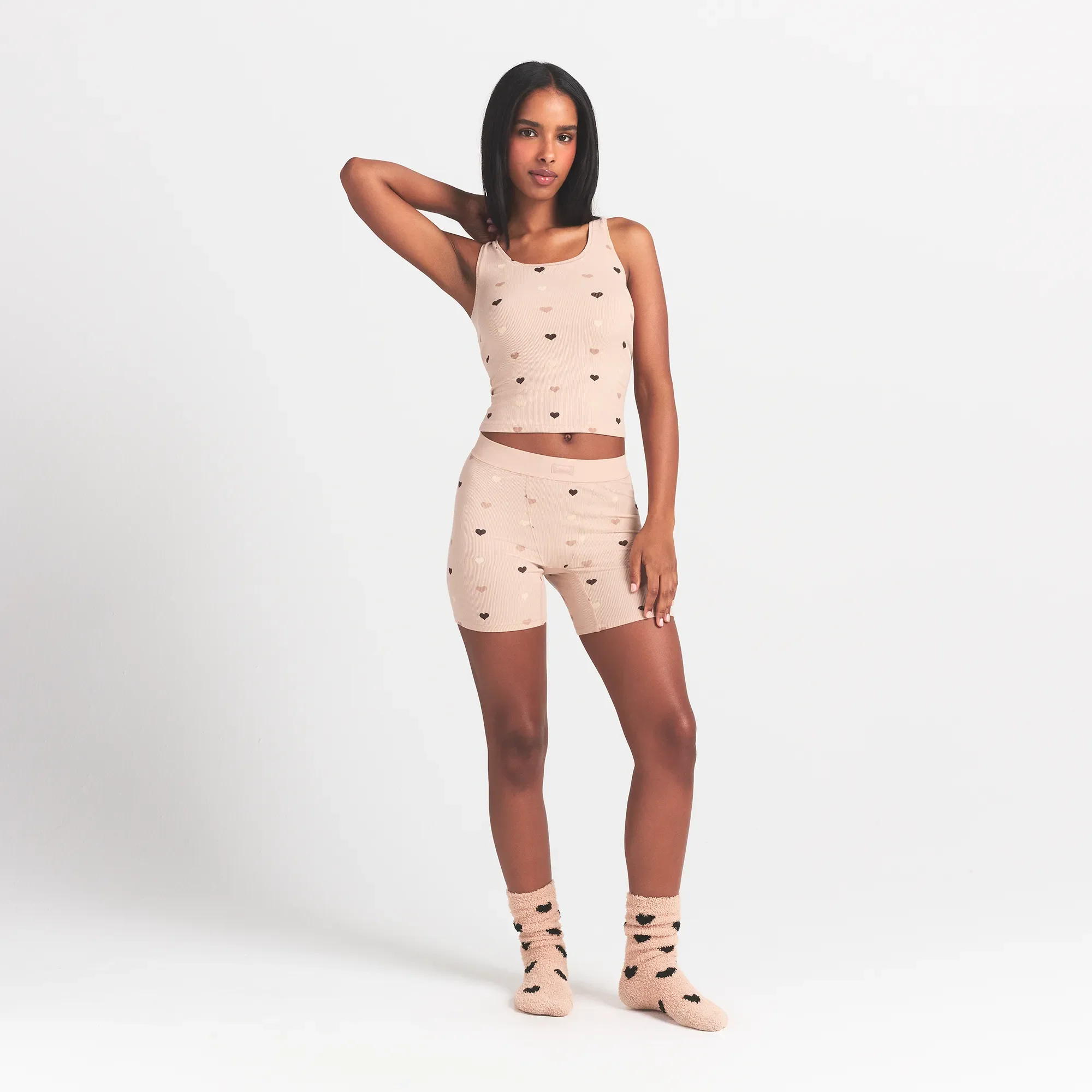 SOFT LOUNGE BOXER | MICA MINI HEART HALFDROP - Image 2