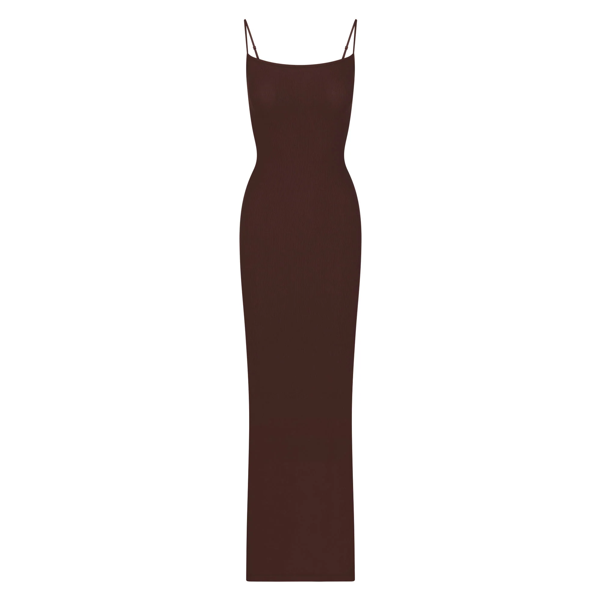 SOFT LOUNGE LONG SLIP DRESS | COCOA