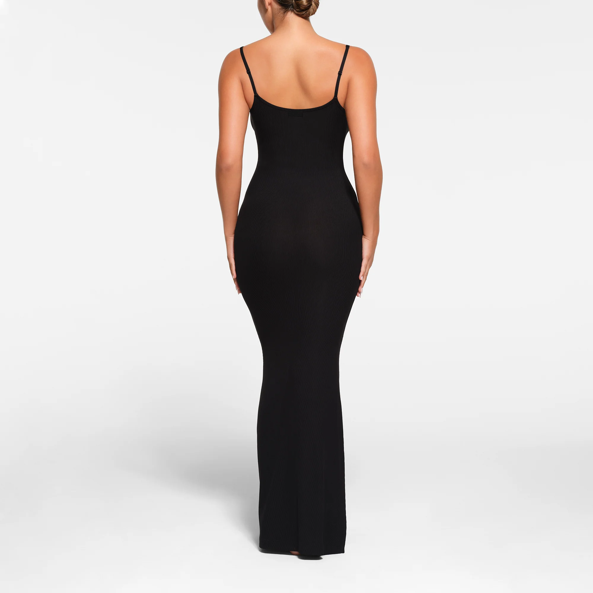 SOFT LOUNGE PETITE LONG SLIP DRESS | ONYX - Image 4