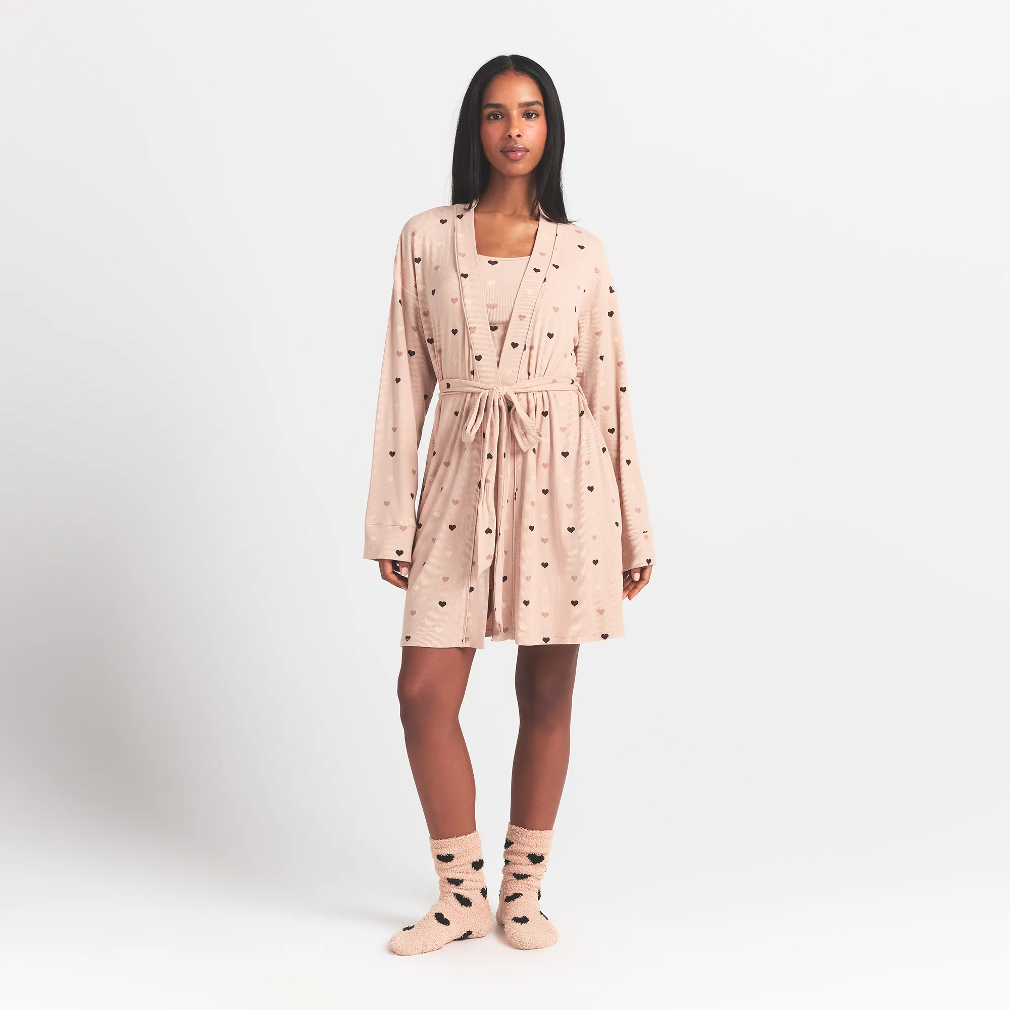 SOFT LOUNGE ROBE | MICA MINI HEART HALFDROP - Image 2