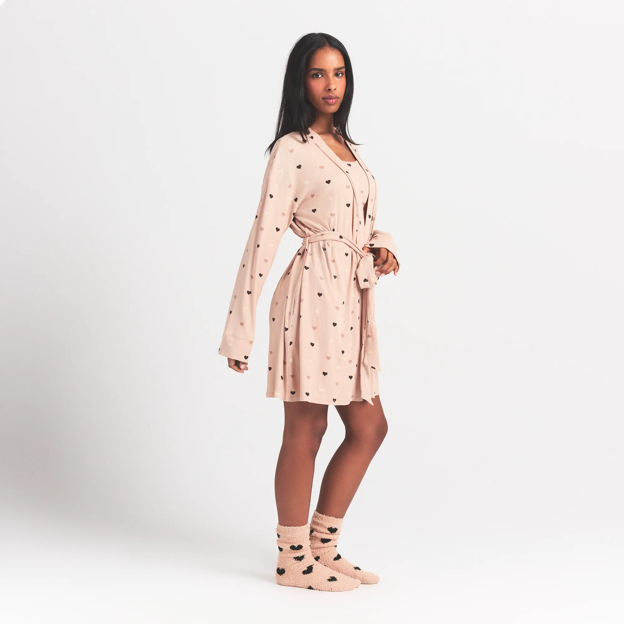 SOFT LOUNGE ROBE | MICA MINI HEART HALFDROP - Image 4