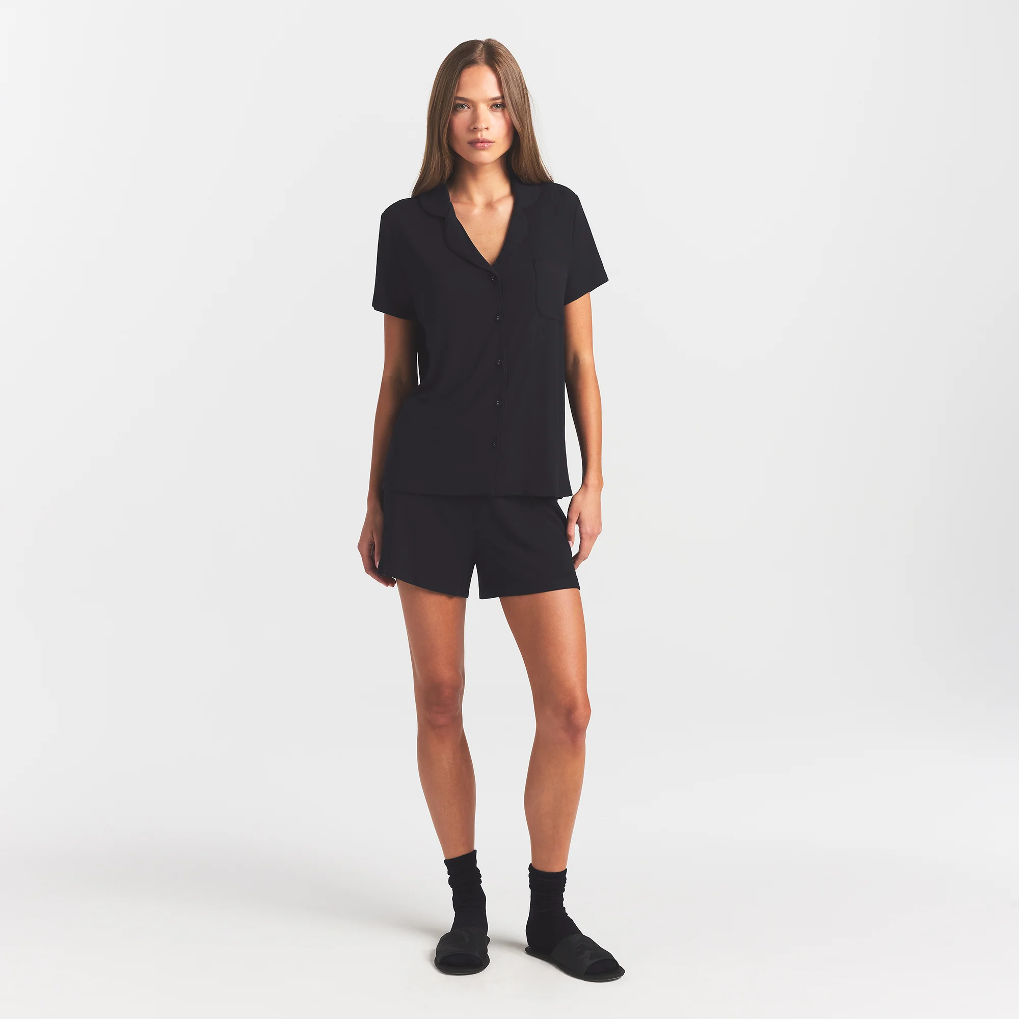 SOFT LOUNGE SHORT SLEEP SET | ONYX - Image 2