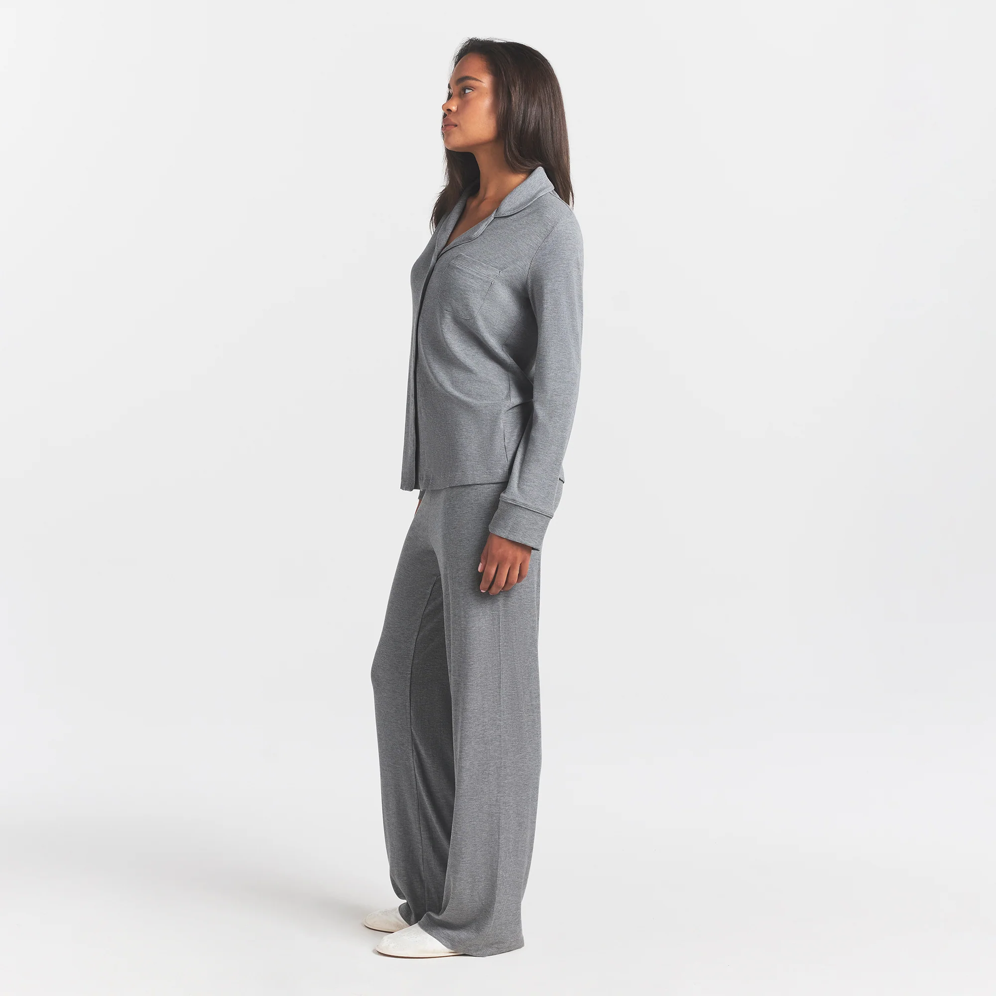 SOFT LOUNGE SLEEP SET | HEATHER GREY - Image 4