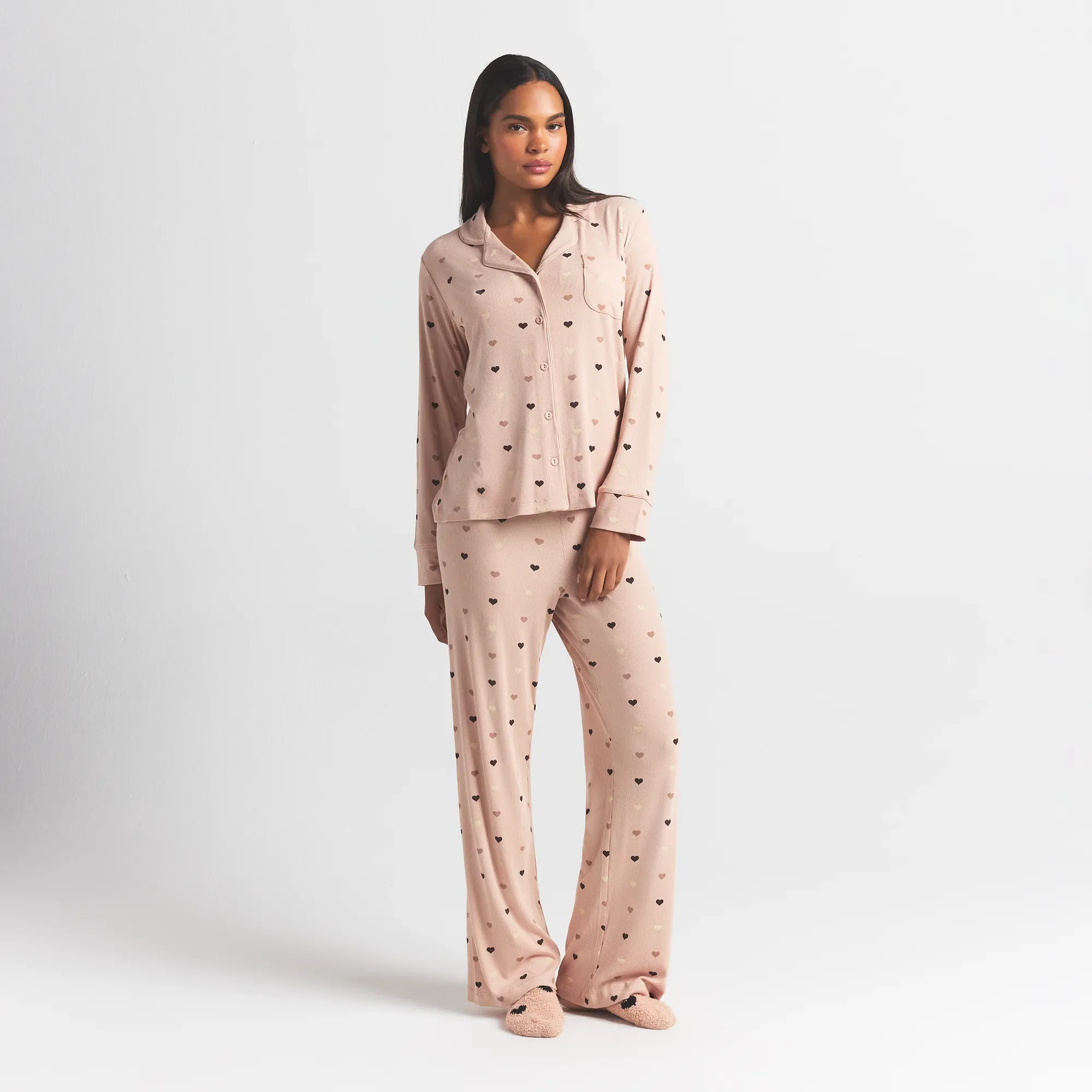 SOFT LOUNGE SLEEP SET | MICA MINI HEART HALFDROP - Image 2