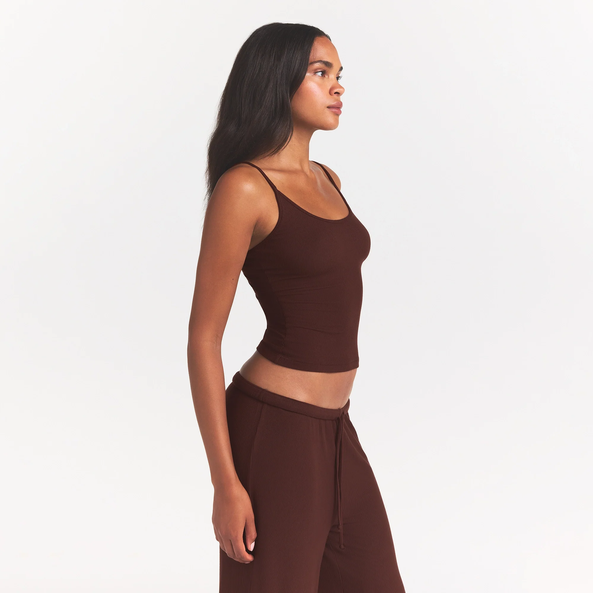 SOFT LOUNGE TANK SLEEP SET | COCOA - Image 3