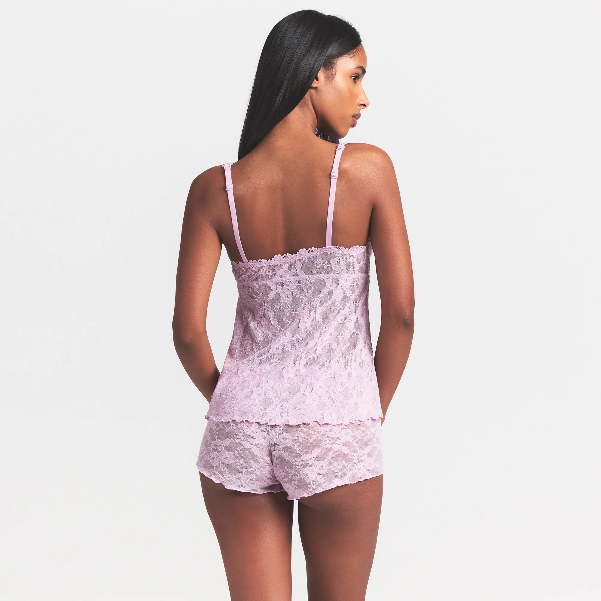 STRETCH LACE BABYDOLL TOP | BABY PINK - Image 4