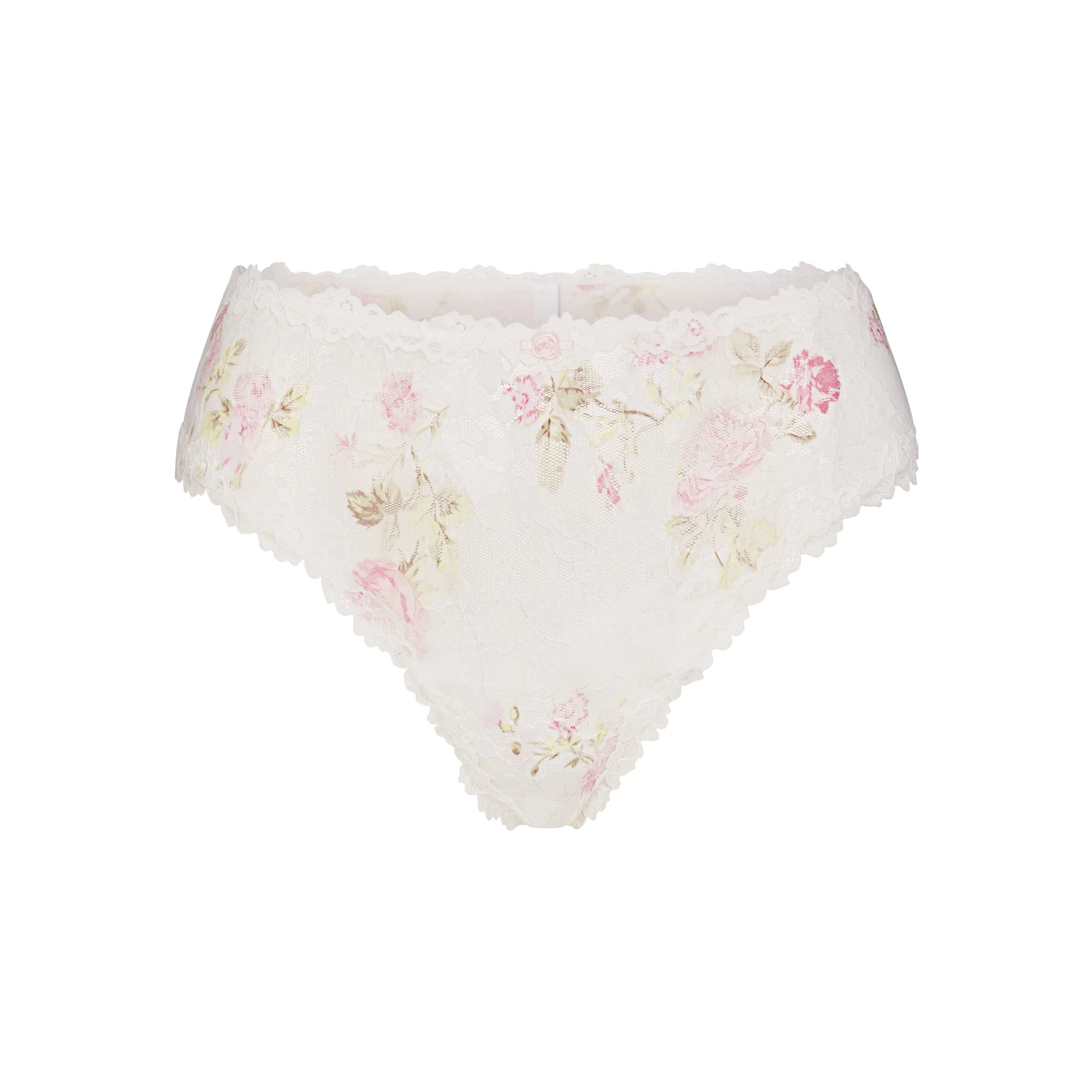 STRETCH LACE BRIEF | SNOW VINTAGE FLORAL PRINT