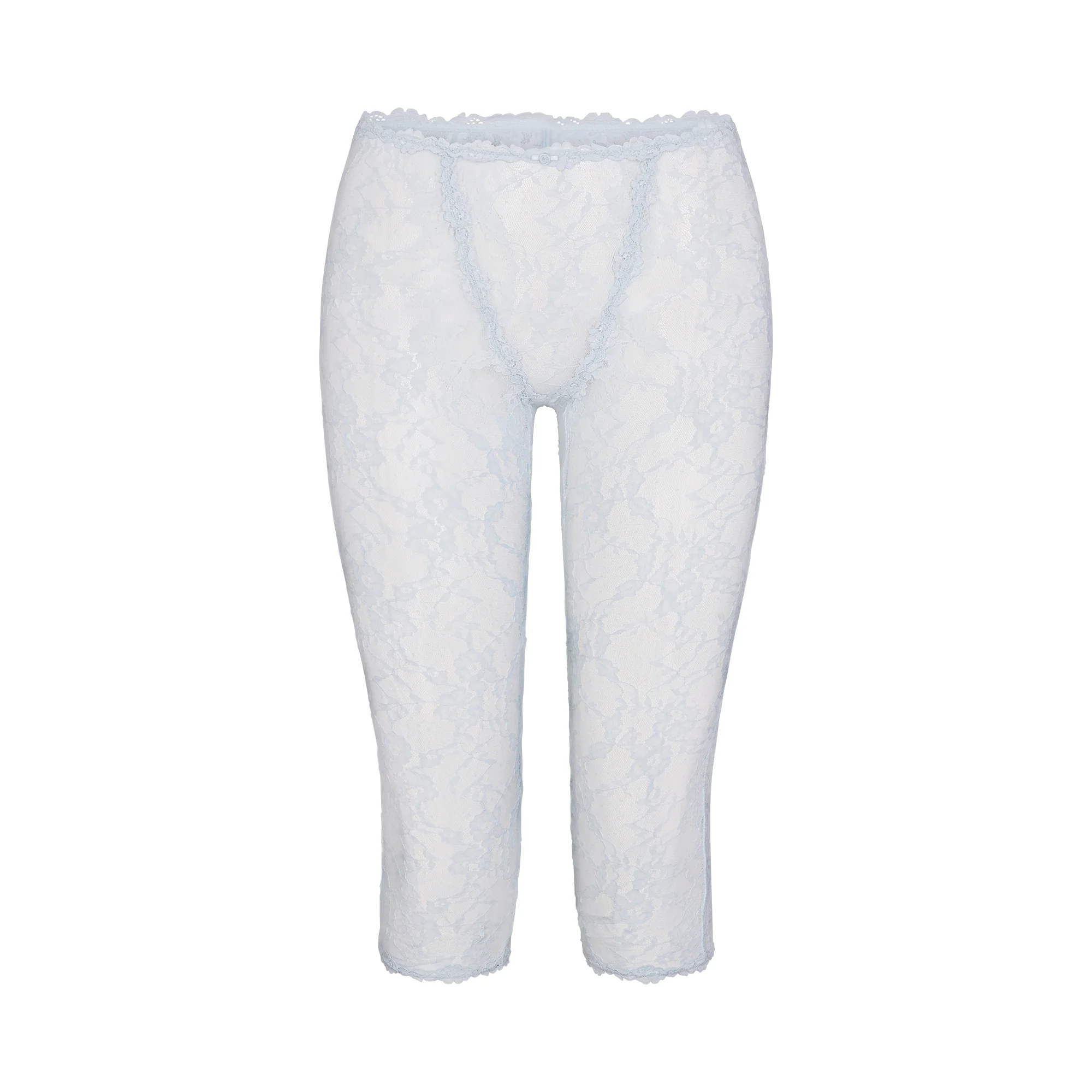 STRETCH LACE CAPRI | POWDER BLUE