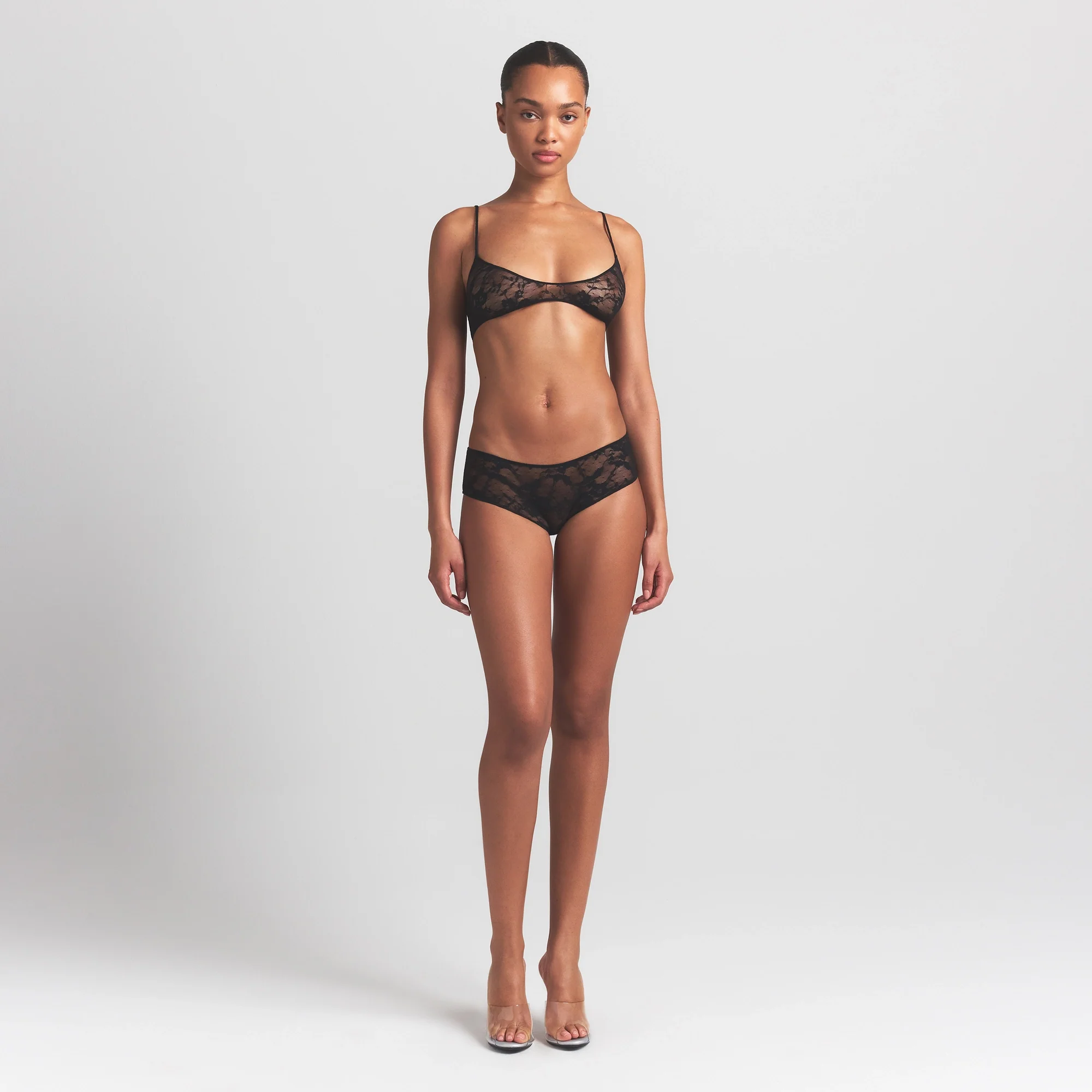 STRETCH LACE HIPSTER | SOOT - Image 2