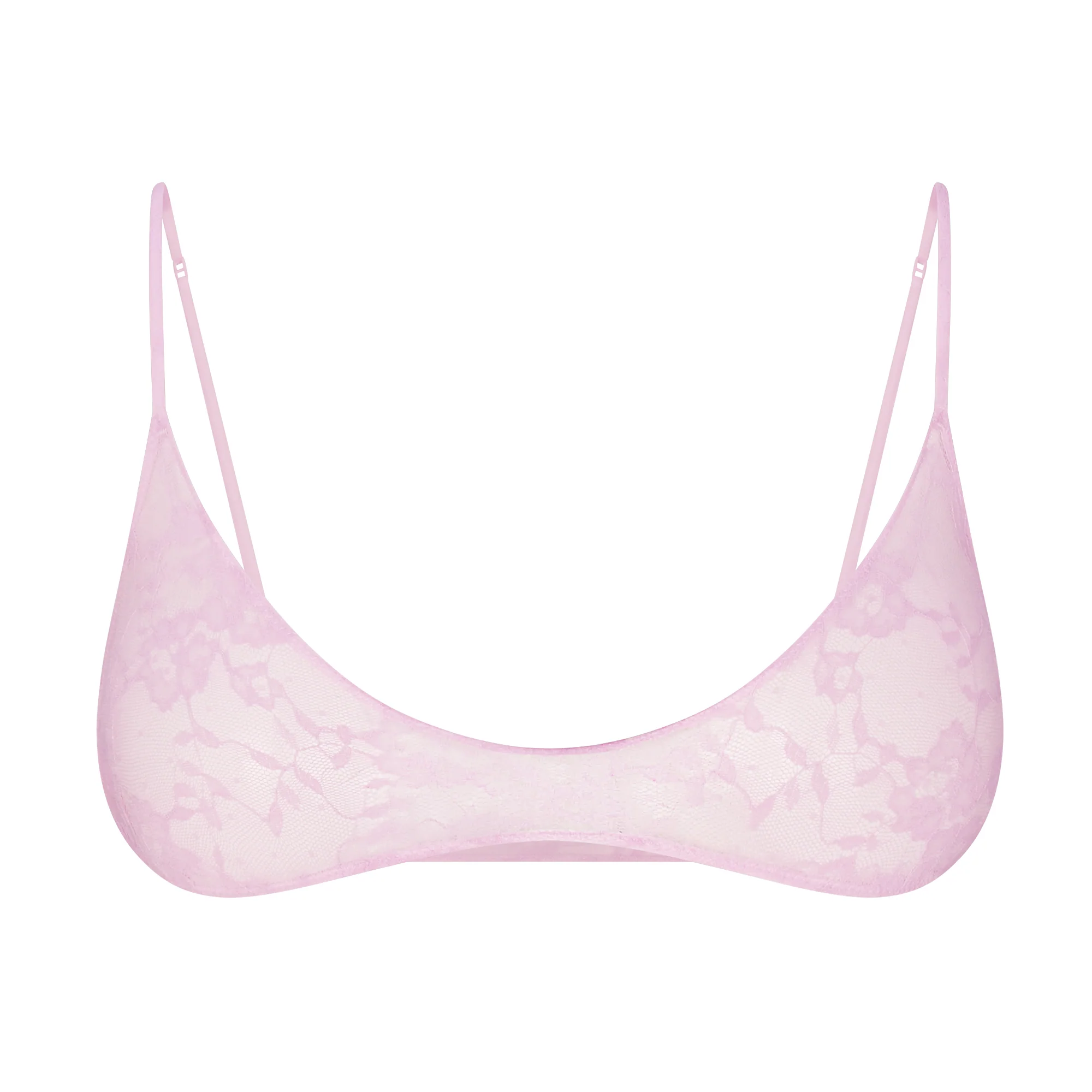 STRETCH LACE SKIMPY SCOOP BRALETTE | BABY PINK