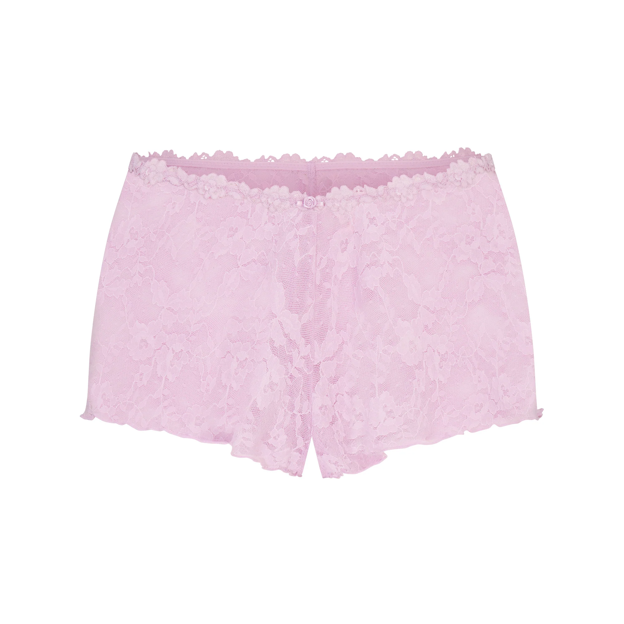 STRETCH LACE TRIANGLE CAMI AND SHORT SET | BABY PINK - Image 10