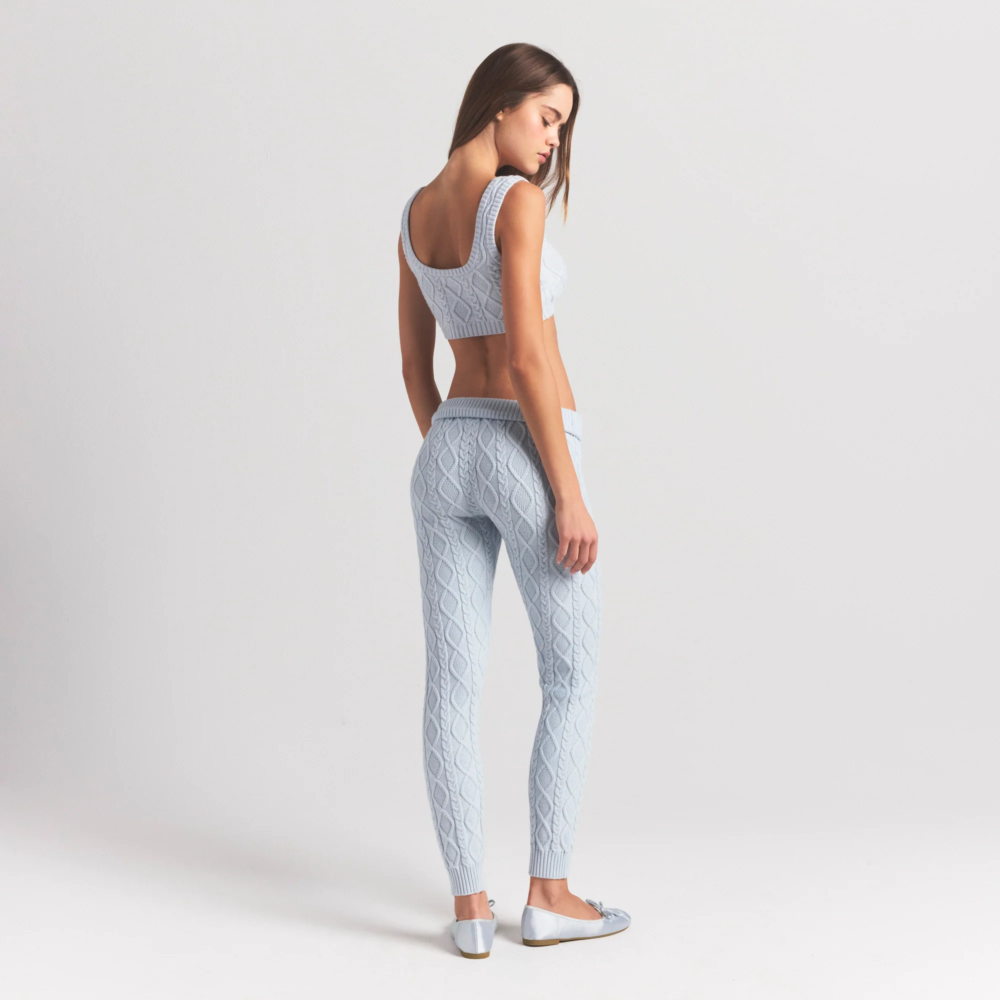 SWEATER KNITS CABLE KNIT LEGGING | ZEN BLUE - Image 4