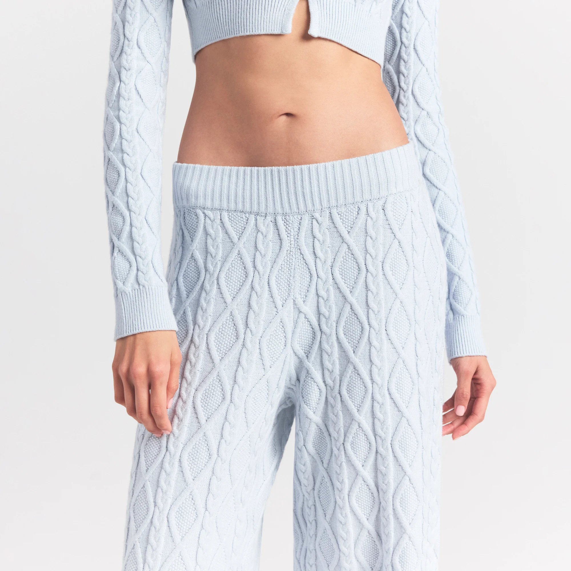 SWEATER KNITS CABLE KNIT STRAIGHT LEG PANT | ZEN BLUE - Image 5