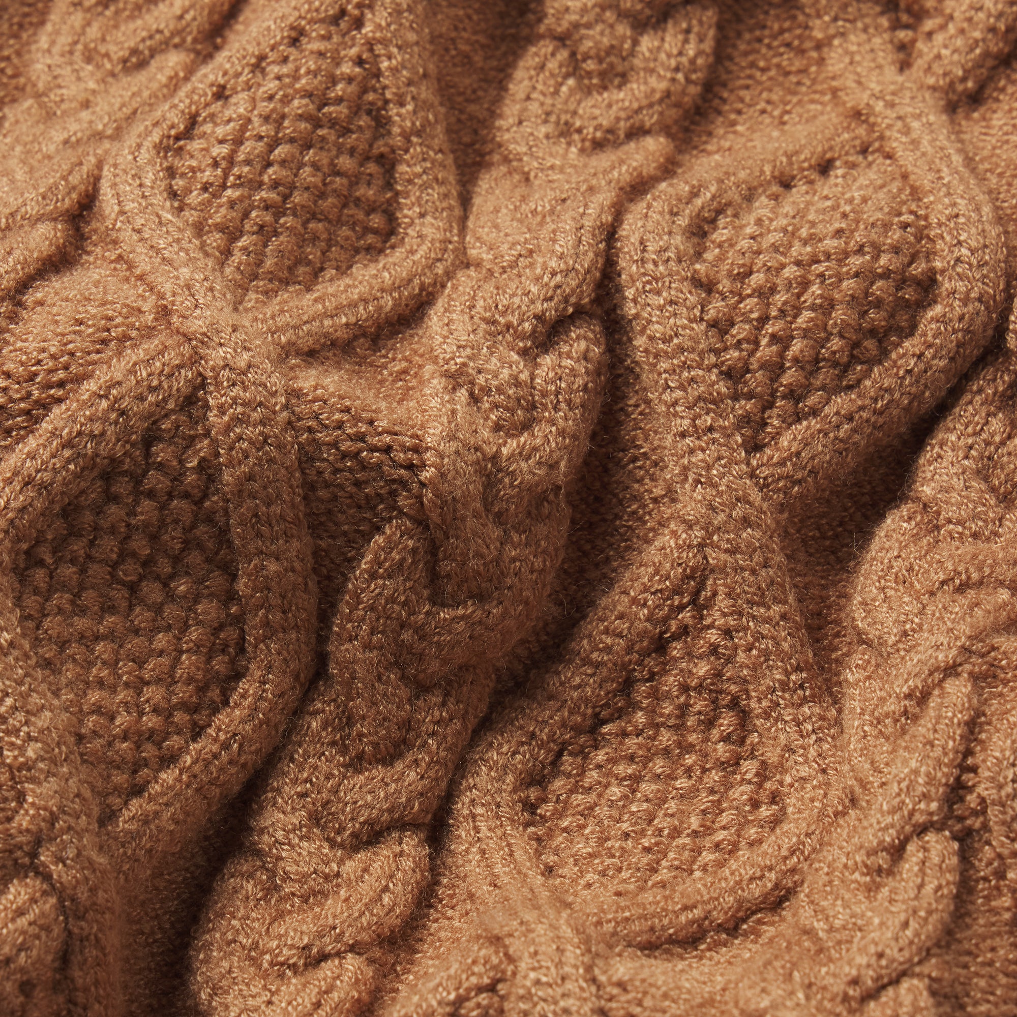 SWEATER KNITS CABLEKNIT CROPPED CARDIGAN | DARK HONEY - Image 6