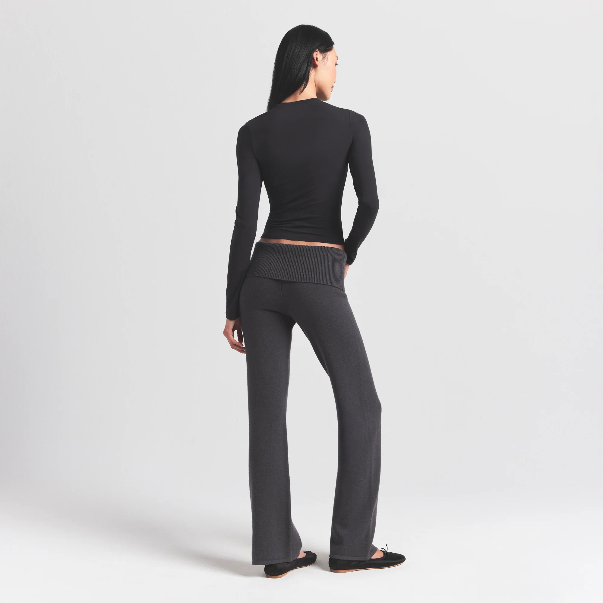 SWEATER KNITS FOLDOVER PANT | ASH - Image 5