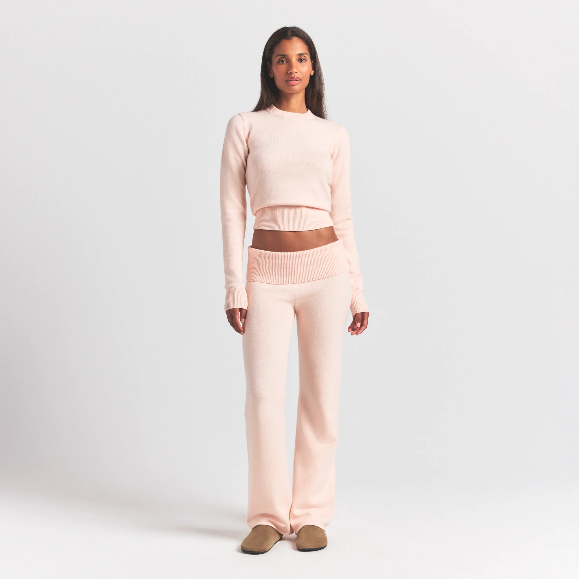 SWEATER KNITS RIBBED LONG SLEEVE FITTED CREW NECK | PRIMROSE - Image 2