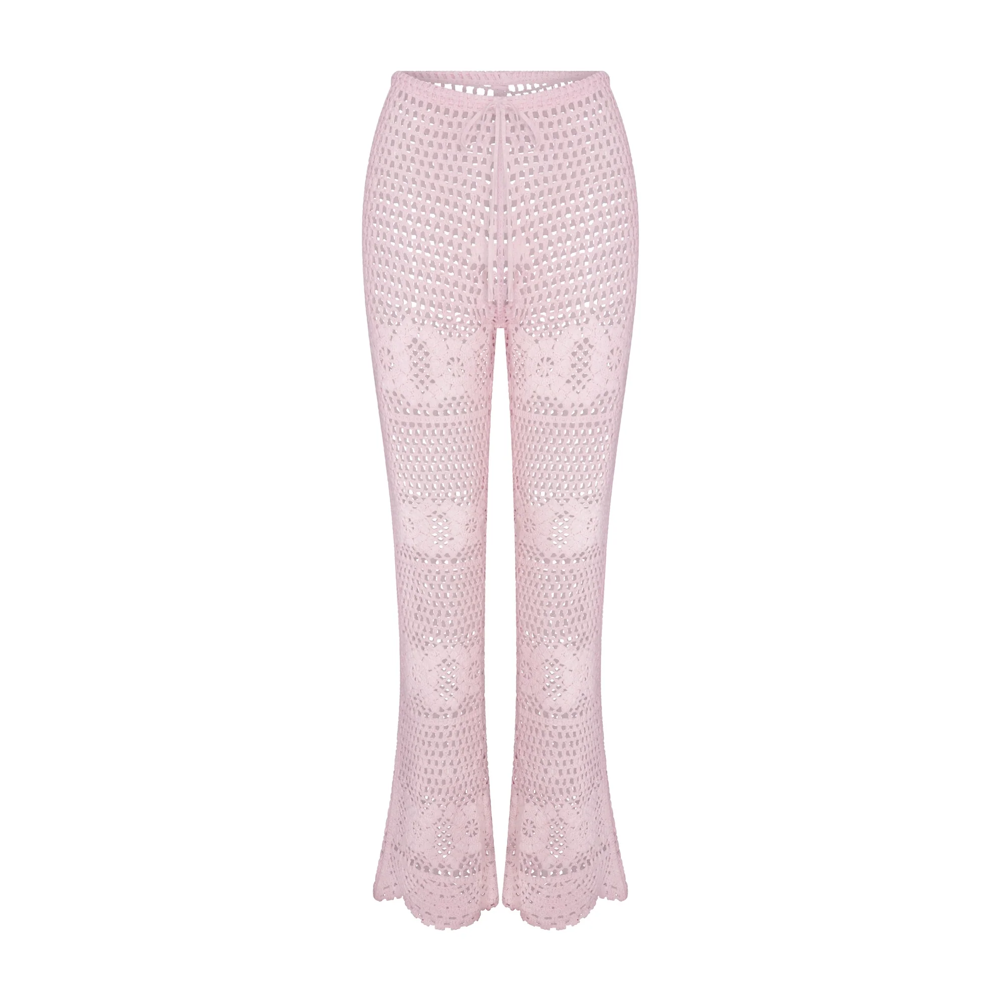SWIM COVER-UPS CROCHET FLARE PANT | CHERRY BLOSSOM