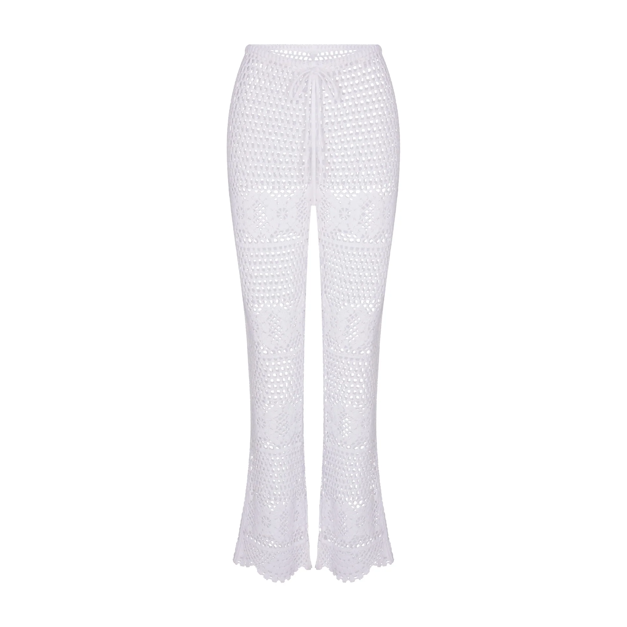 SWIM COVER-UPS CROCHET FLARE PANT | SNOW