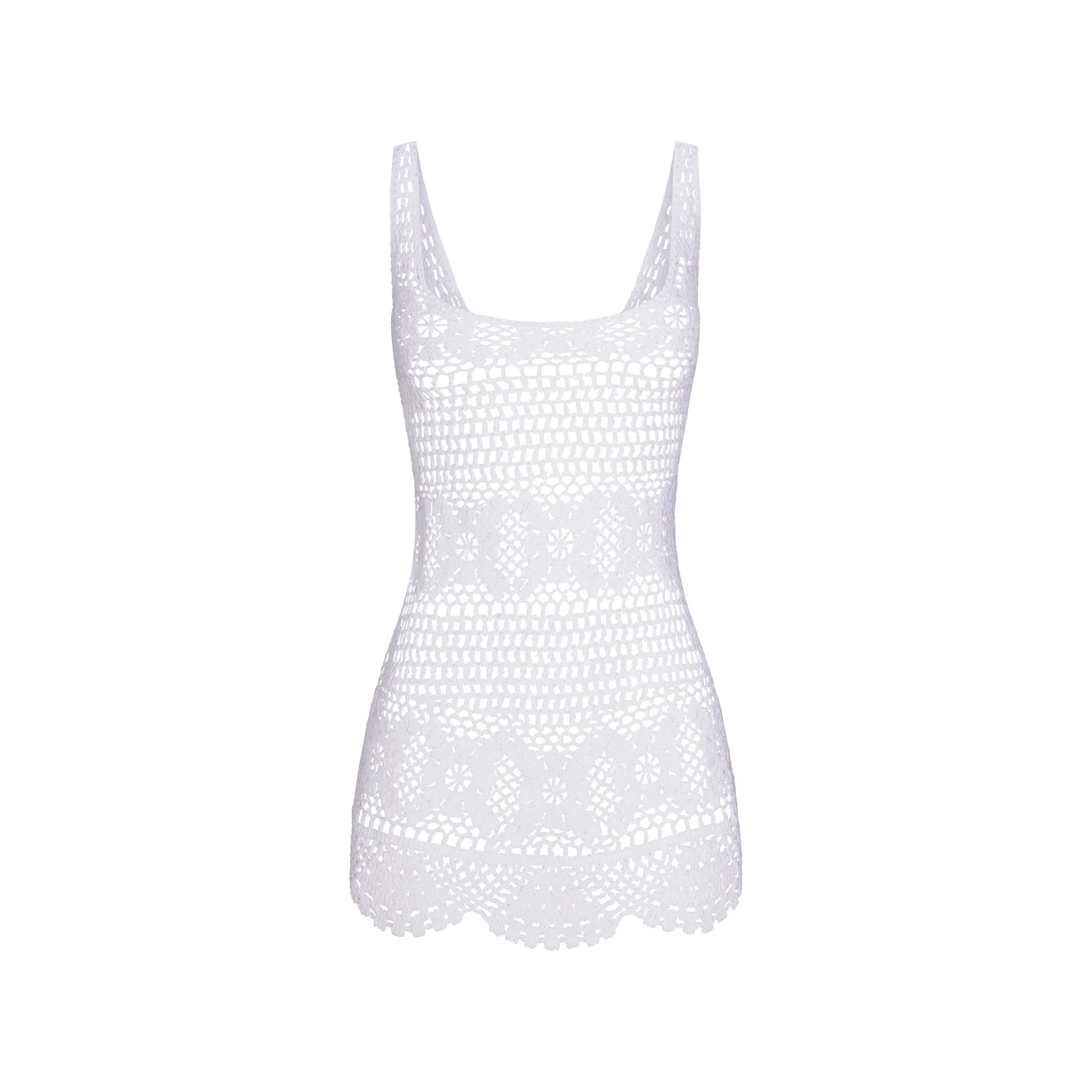 SWIM COVER-UPS CROCHET MINI TANK DRESS | SNOW