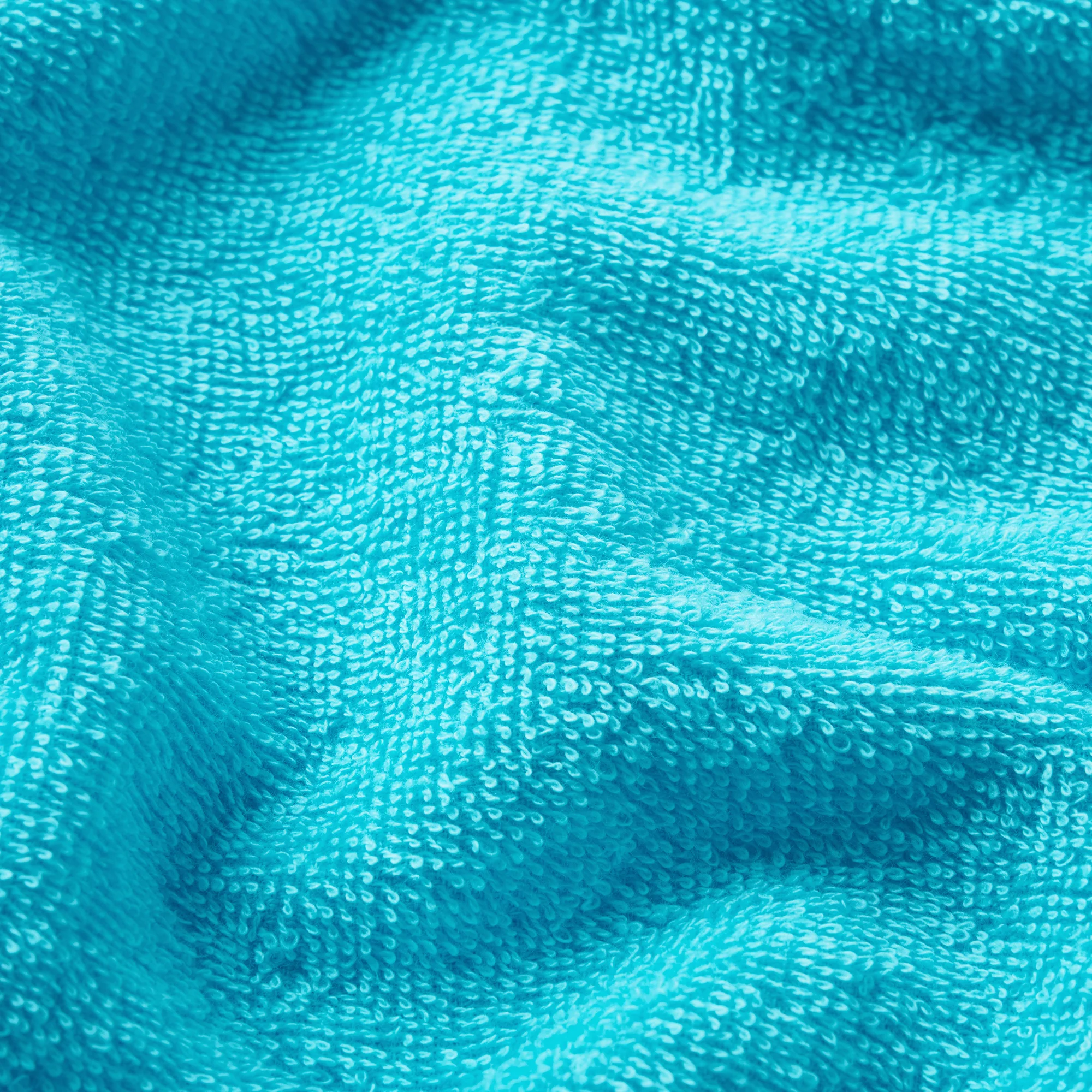 TERRY COVER-UPS DEEP PLUNGE HALTER WRAP DRESS | CYAN - Image 6