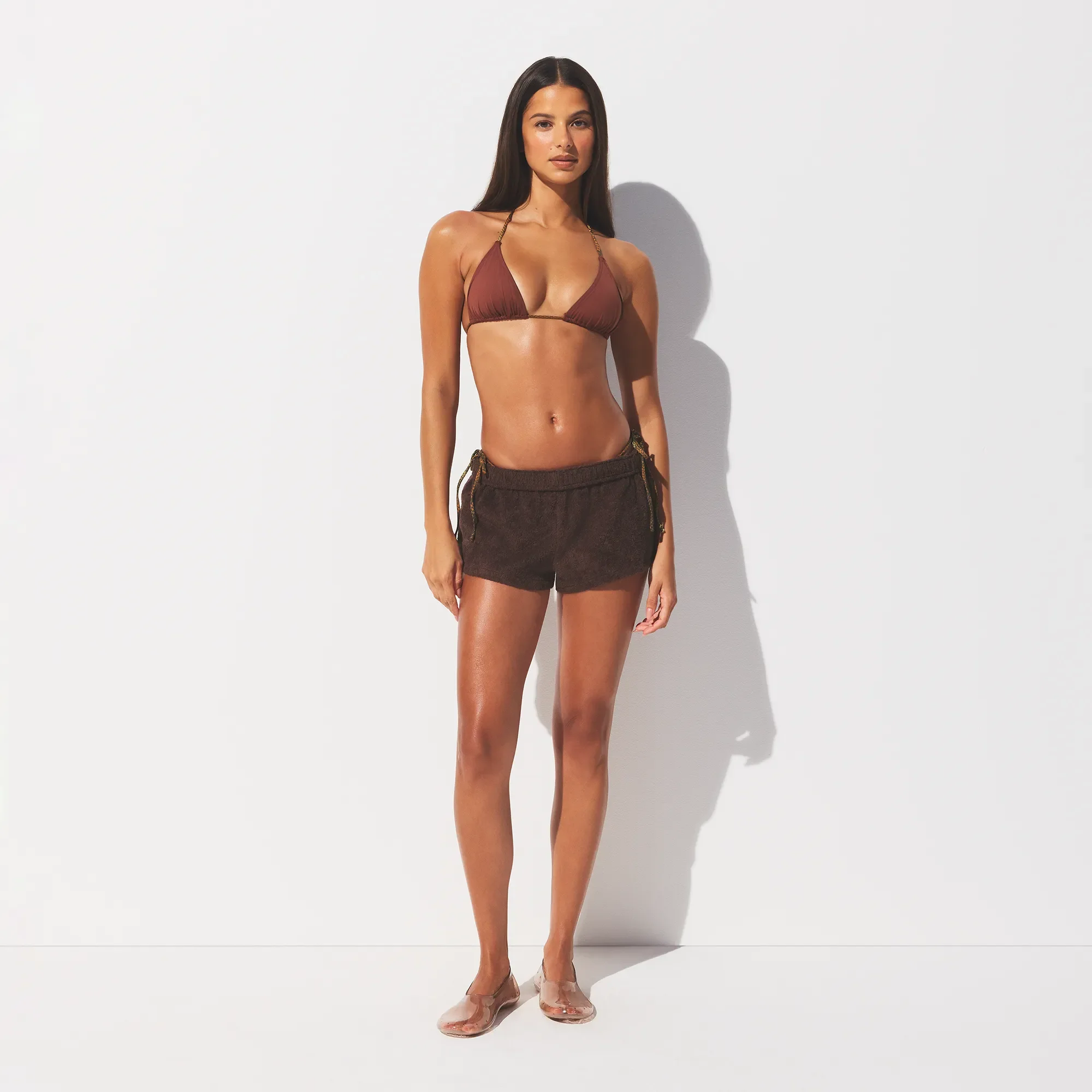 TERRY COVER-UPS FOLDOVER SHORT | DARK SEPIA - Image 5