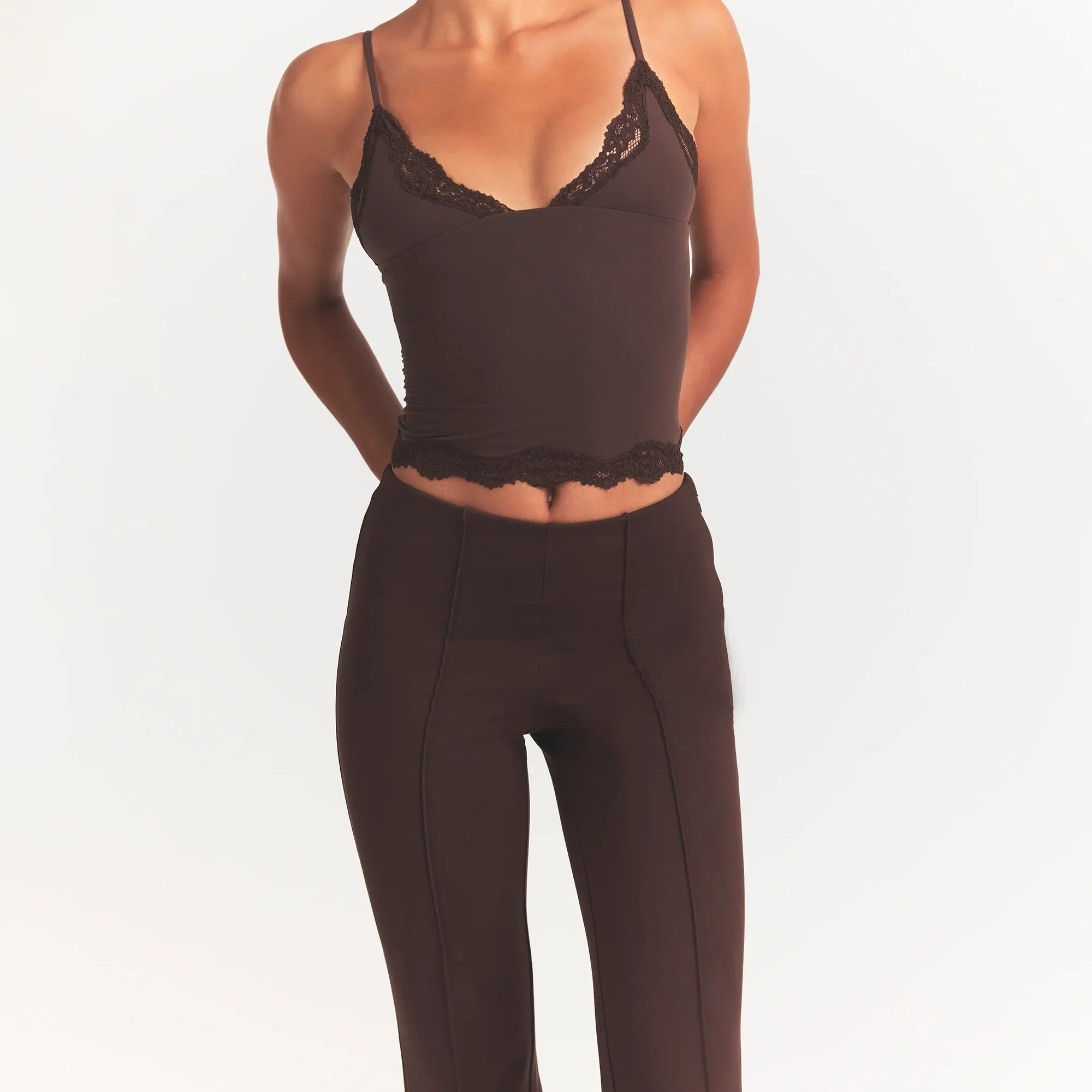 THE ESSENTIAL COLLECTION HIGH-WAISTED PINTUCK STRAIGHT PANT | ESPRESSO - Image 3