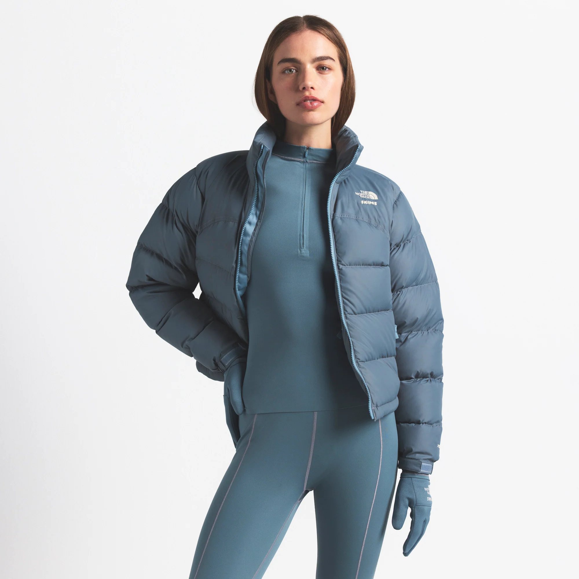 THE NORTH FACE X SKIMS 2000 RETRO NUPTSE JACKET | KYANITE - Image 3