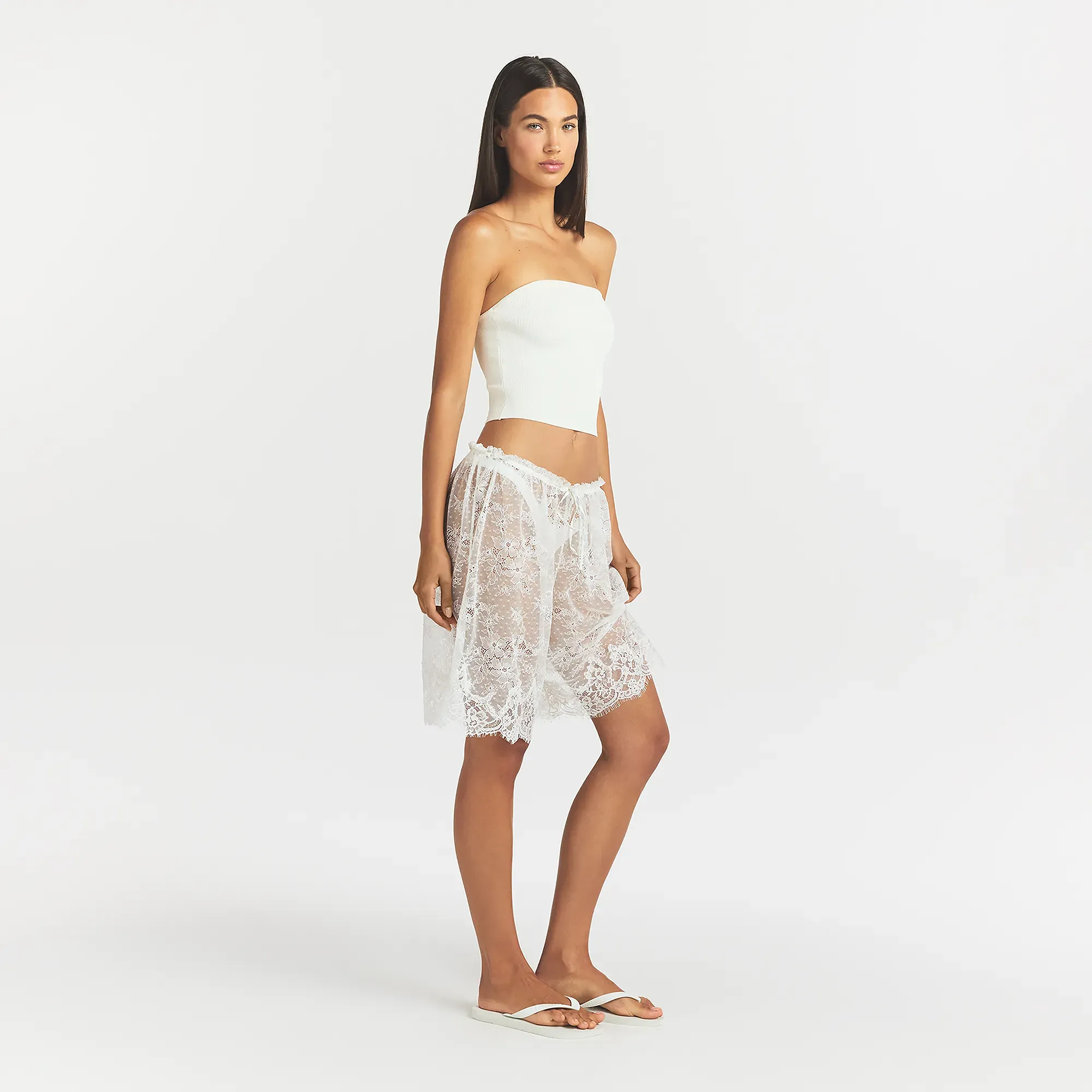 ULTRA FINE LACE LONG SHORT | MARBLE - Image 3