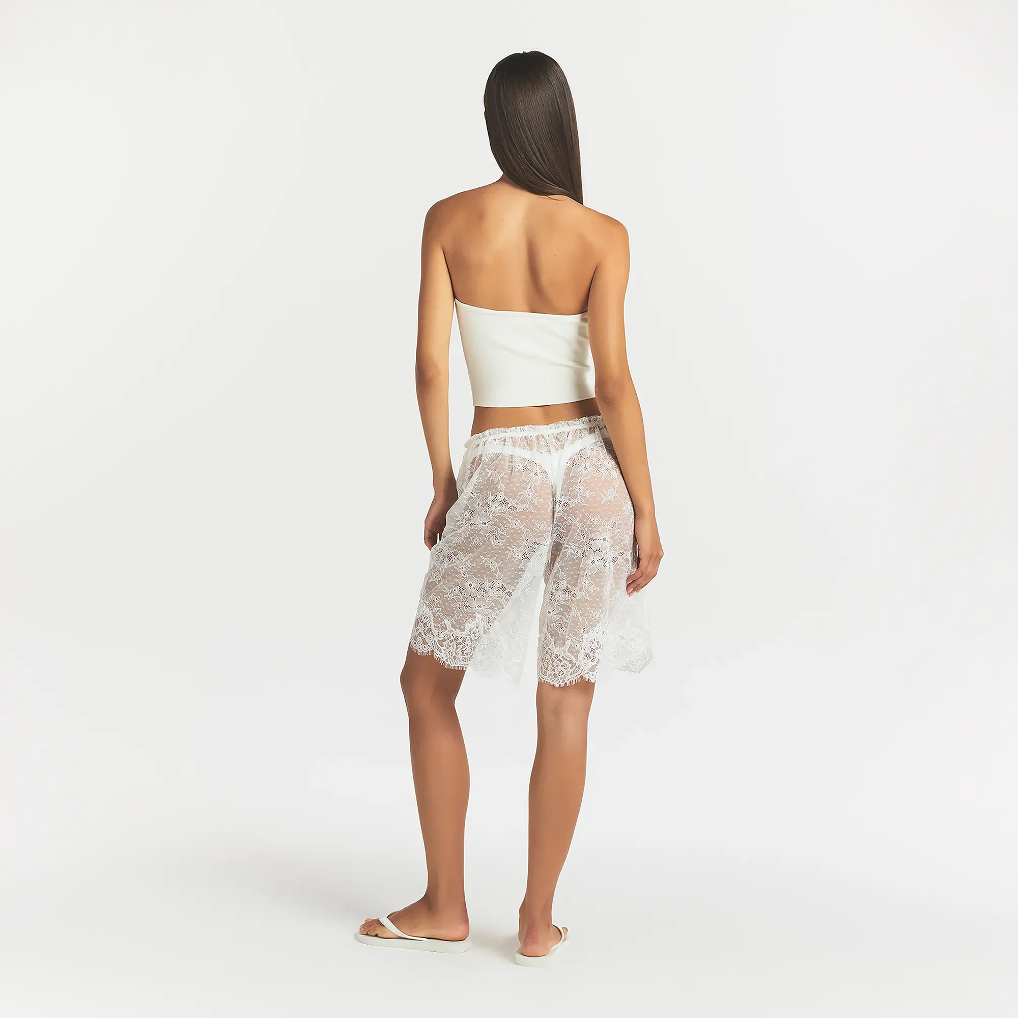 ULTRA FINE LACE LONG SHORT | MARBLE - Image 4