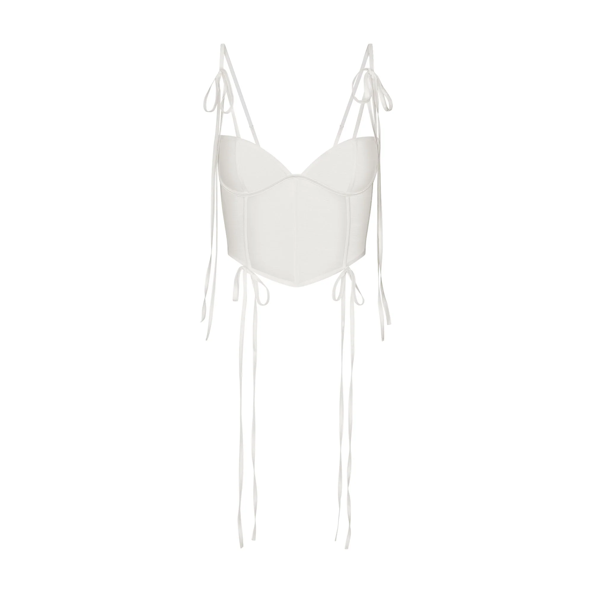 ULTRA FINE MESH BOW CORSET | IVORY