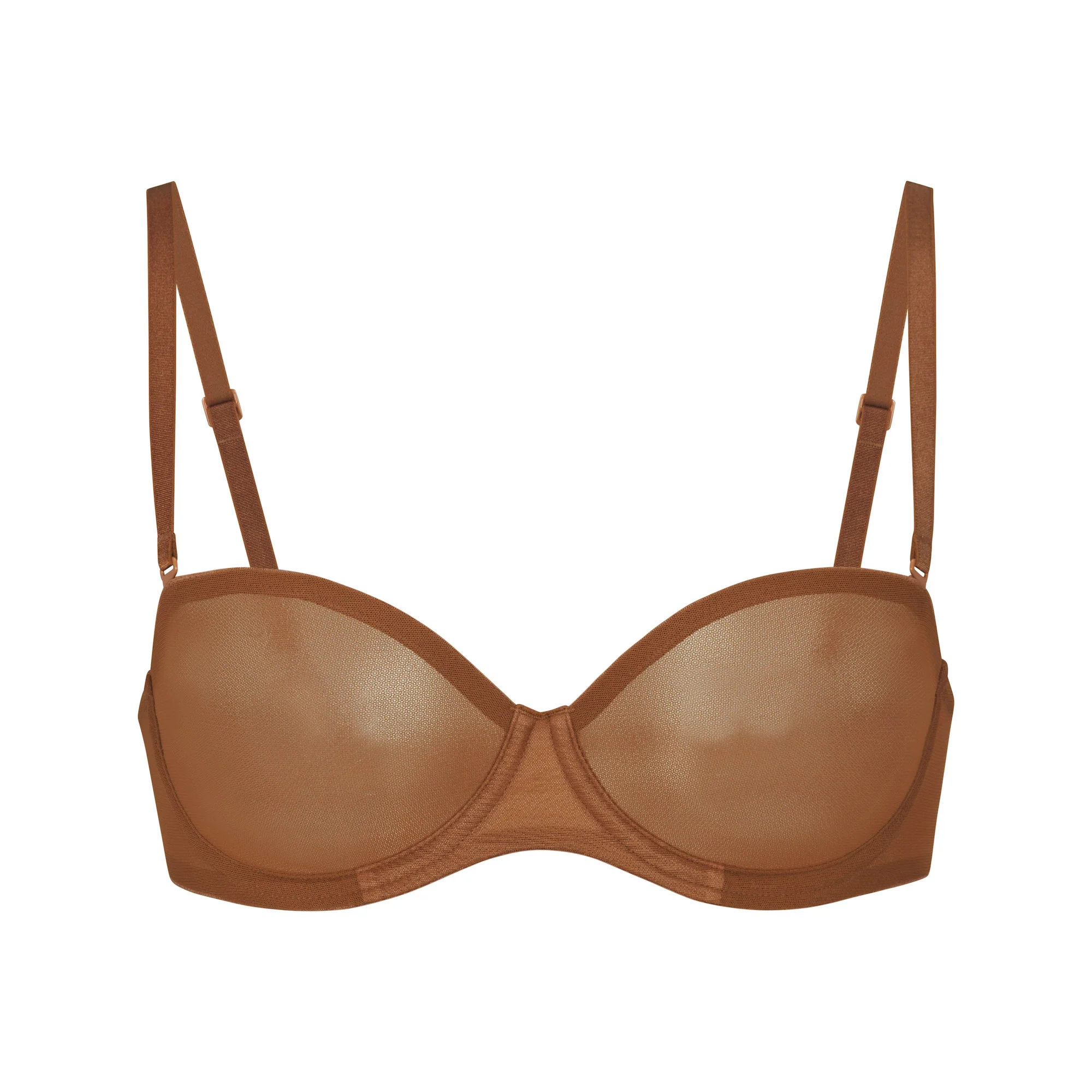 ULTRA FINE MESH STRAPLESS BRA | BRONZE - Image 8