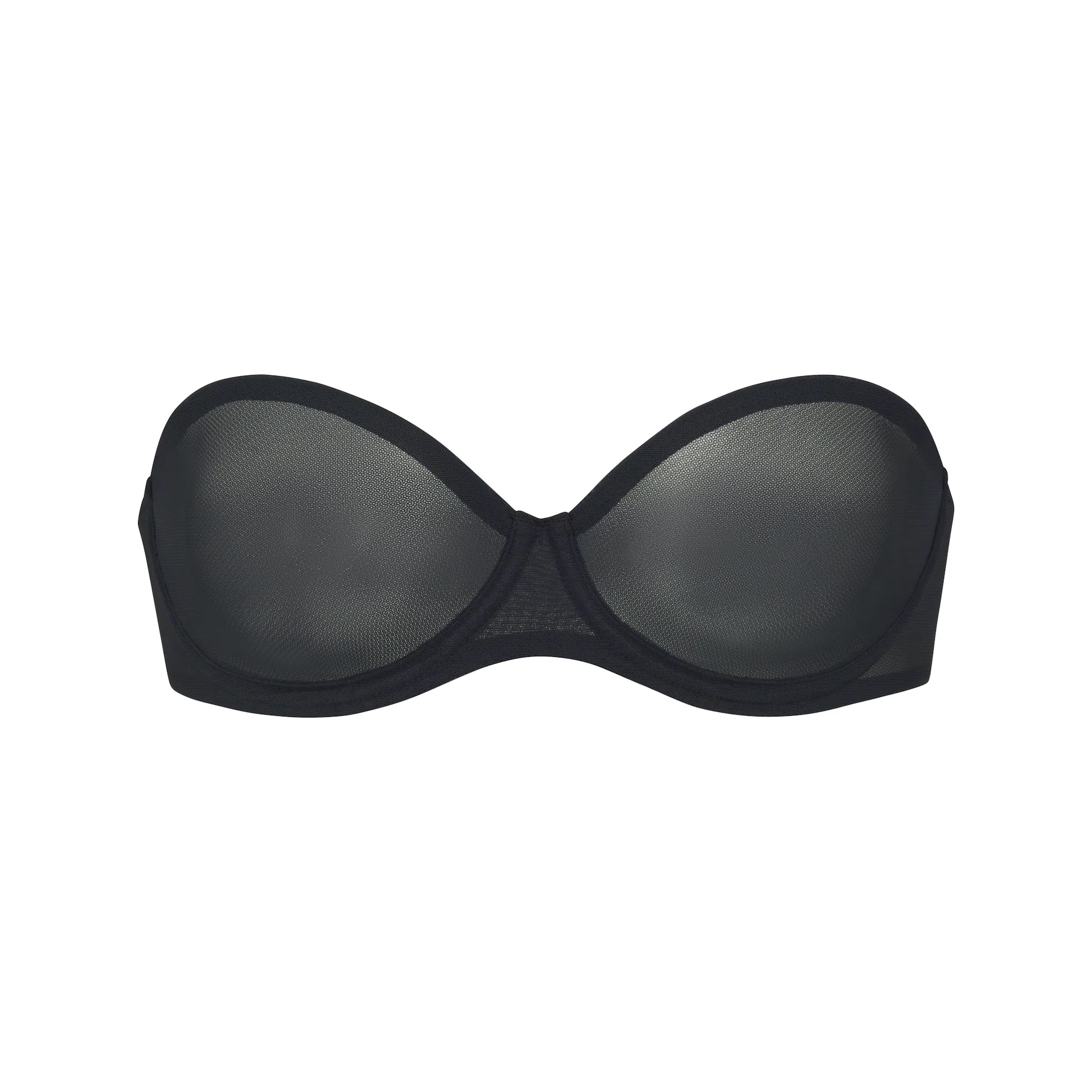 ULTRA FINE MESH STRAPLESS BRA | ONYX