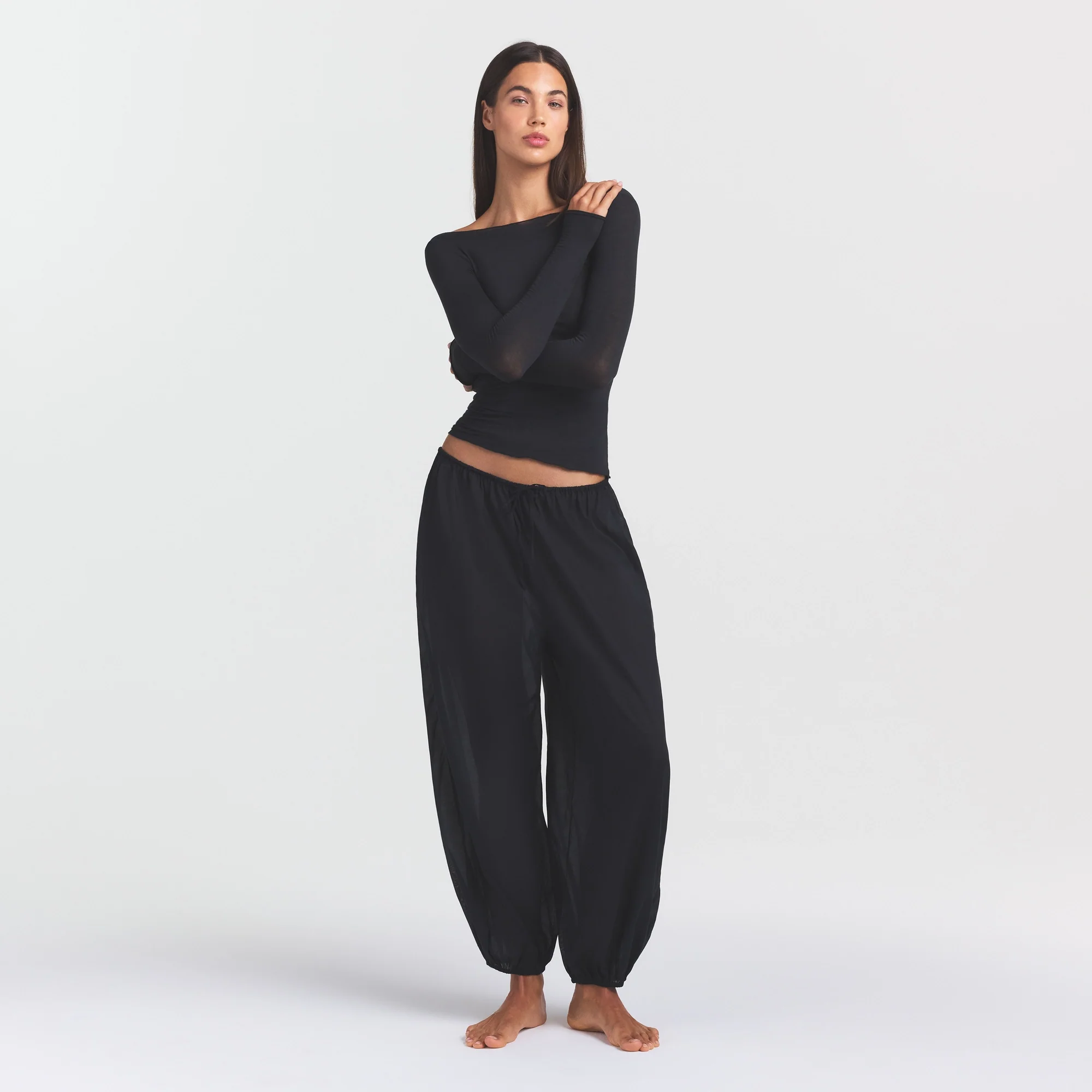 VOILE SLEEP BALLOON PANT | ONYX - Image 2