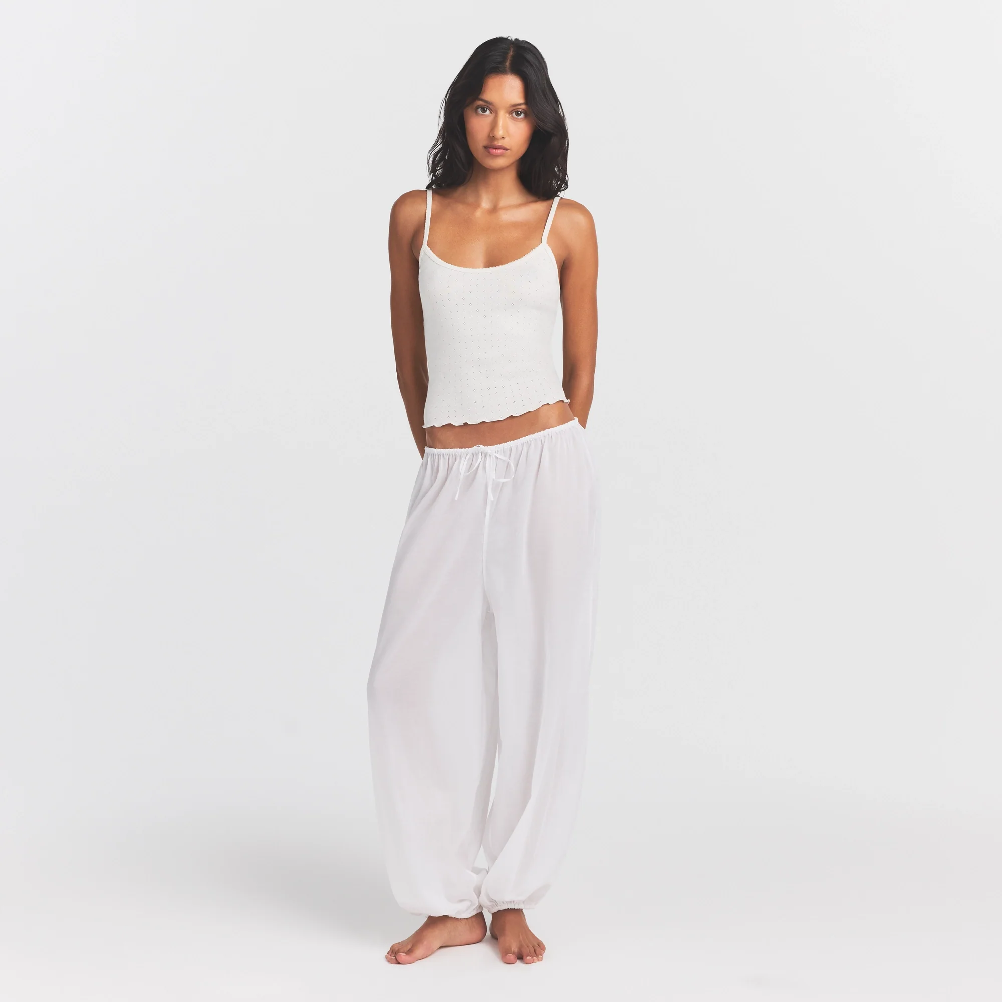 VOILE SLEEP BALLOON PANT | SNOW - Image 2