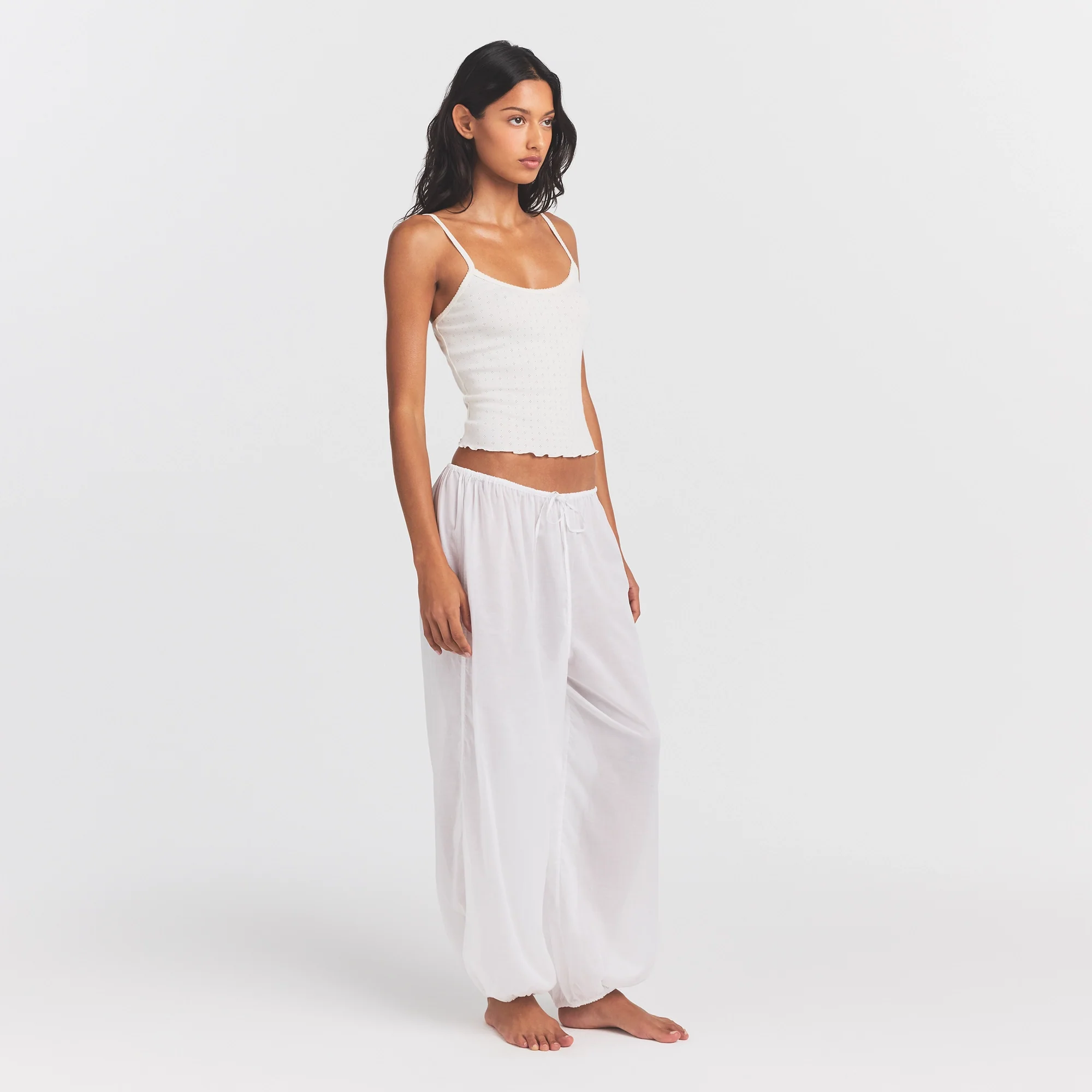 VOILE SLEEP BALLOON PANT | SNOW - Image 3